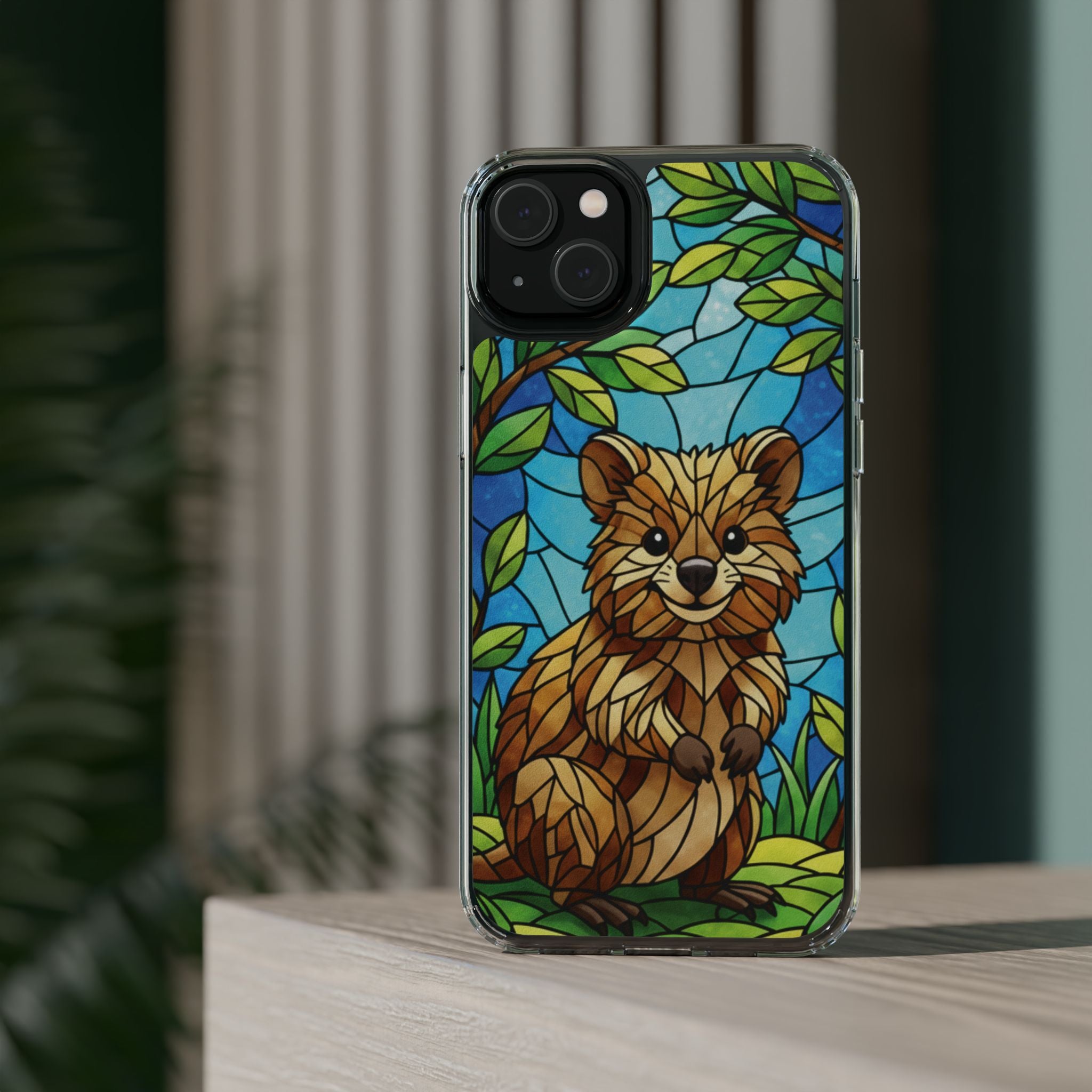Quokka Phone Case Design Art Mobile Cover Phone Protection Device Skin Animal Print Stained Glass Art Australian Wildlife Gift Idea Phone