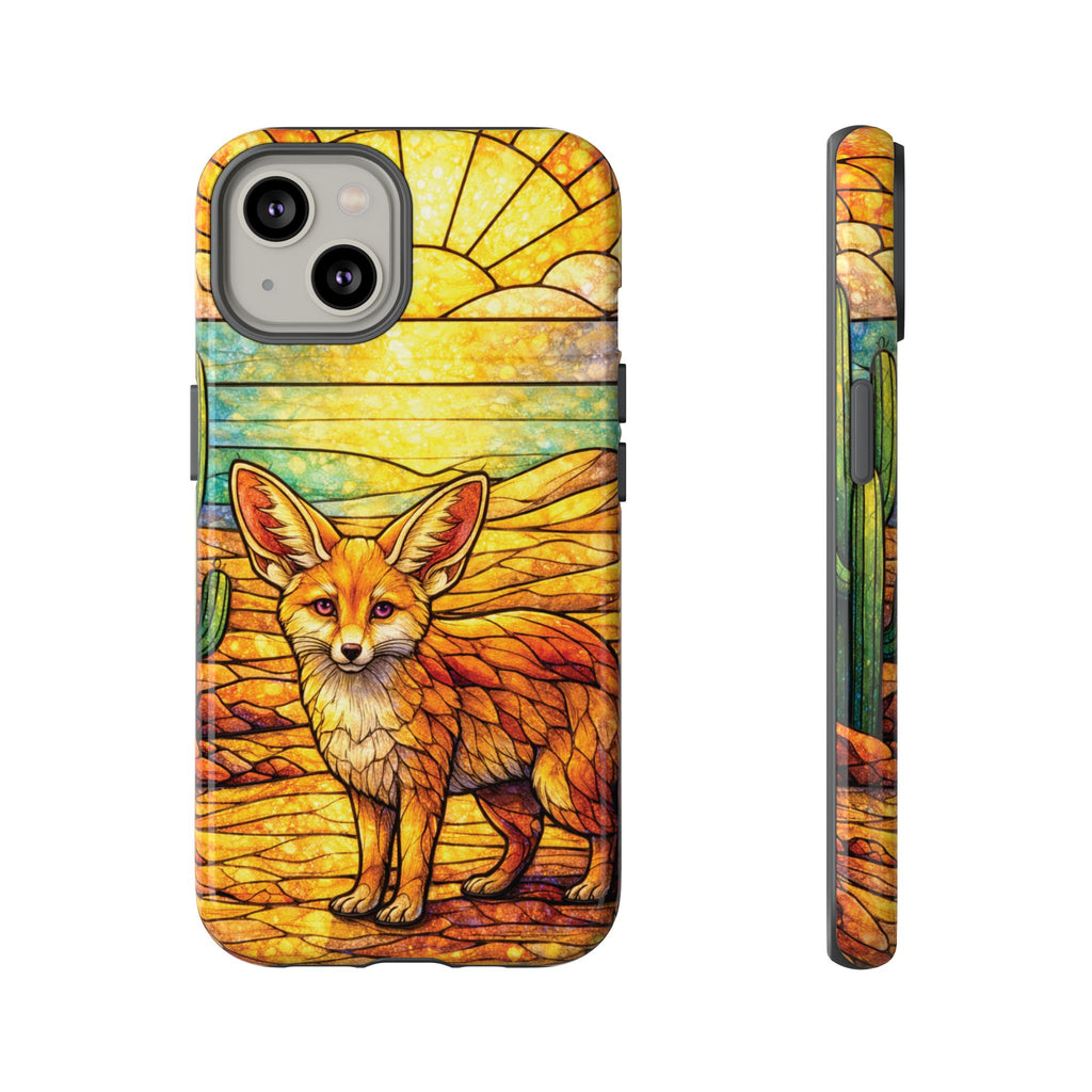 Desert Fox Stained Glass Phone Case — Galaxy & iPhone Pixel Compatible