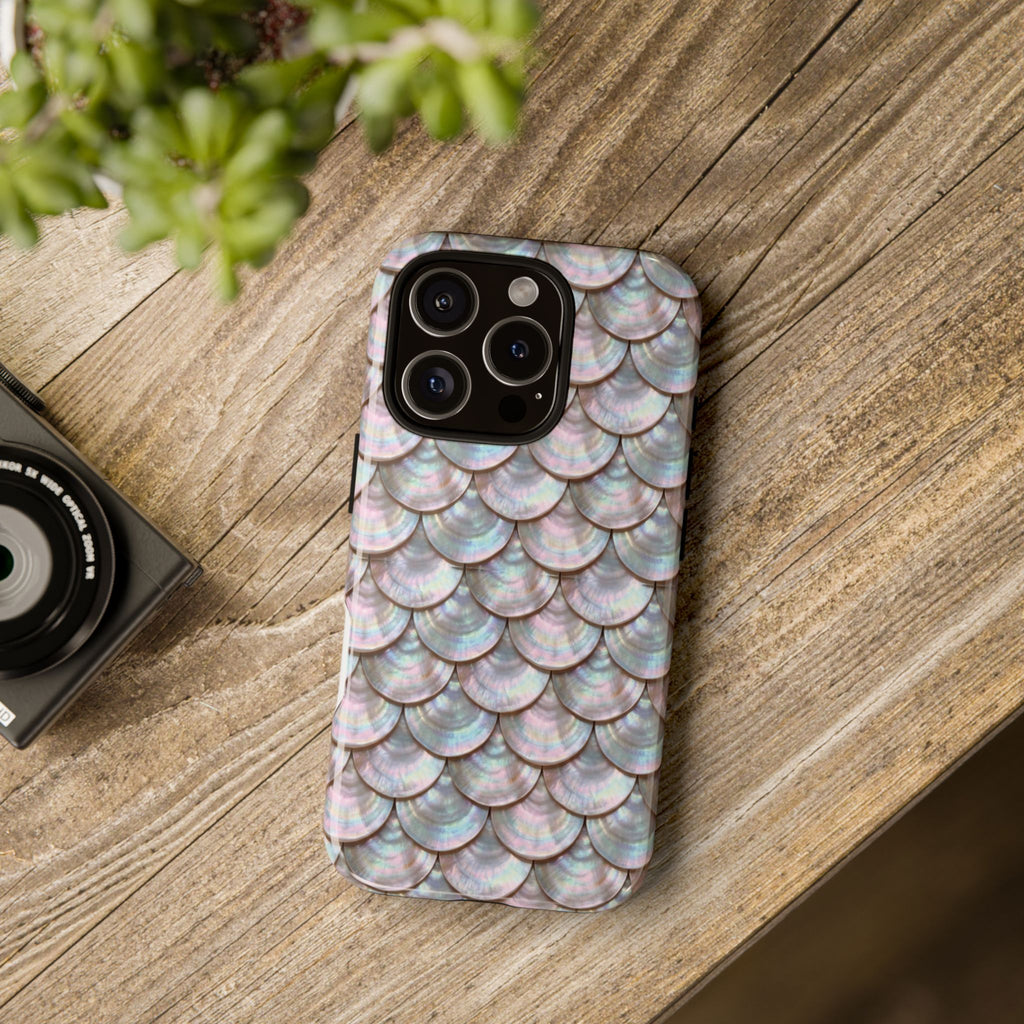 Mother of Pearl Scallop Scale Phone Case — Luxury Galaxy iPhone & Pixel