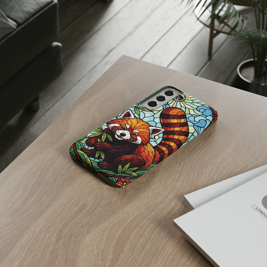 Red Panda Stained Glass Phone Case | Samsung iPhone Pixel