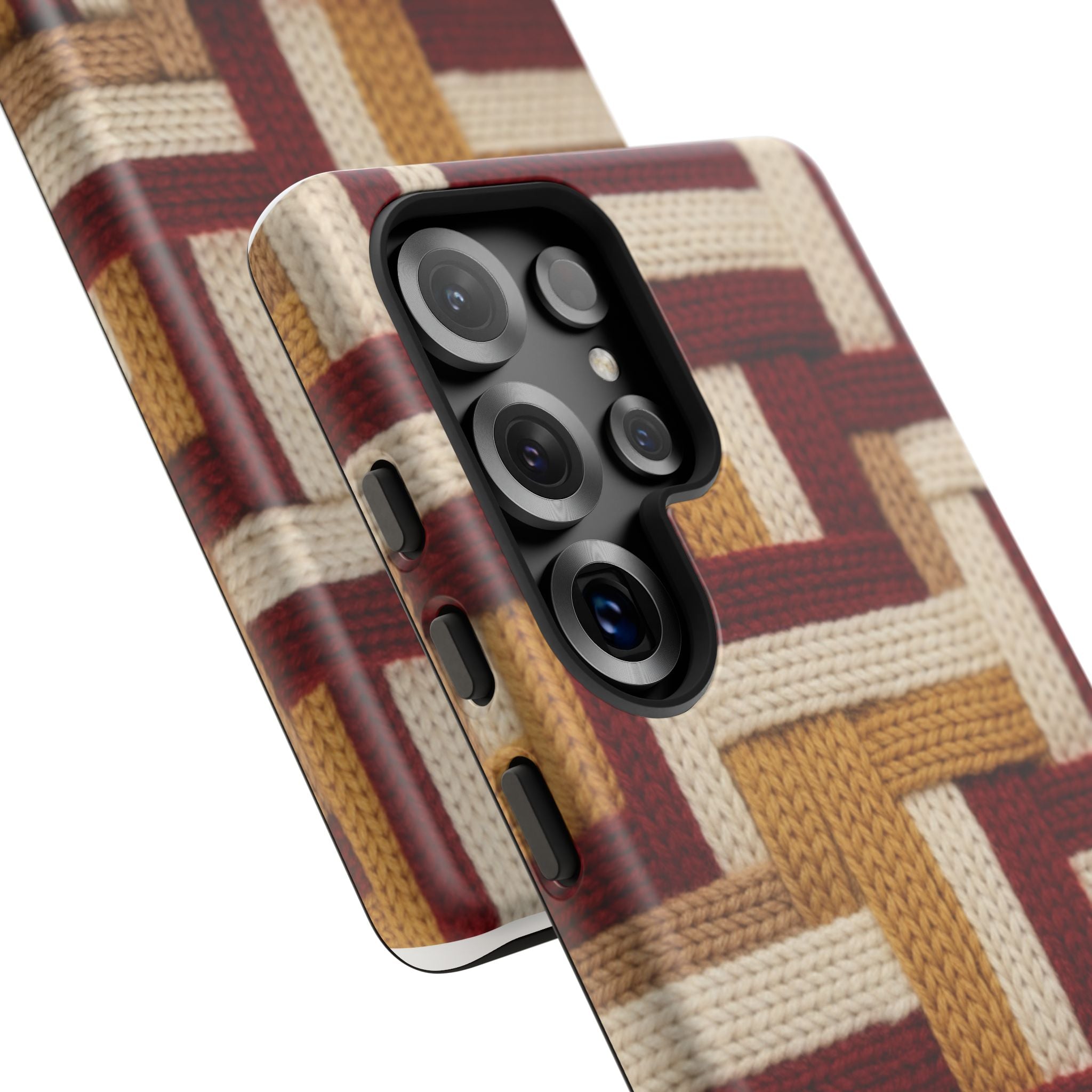 Yarn Pattern Phone Case Cozy Knit Texture Smartphone Protective Cover Elegant Design Mobile Device Cases for Samsung iPhone Pixel Models