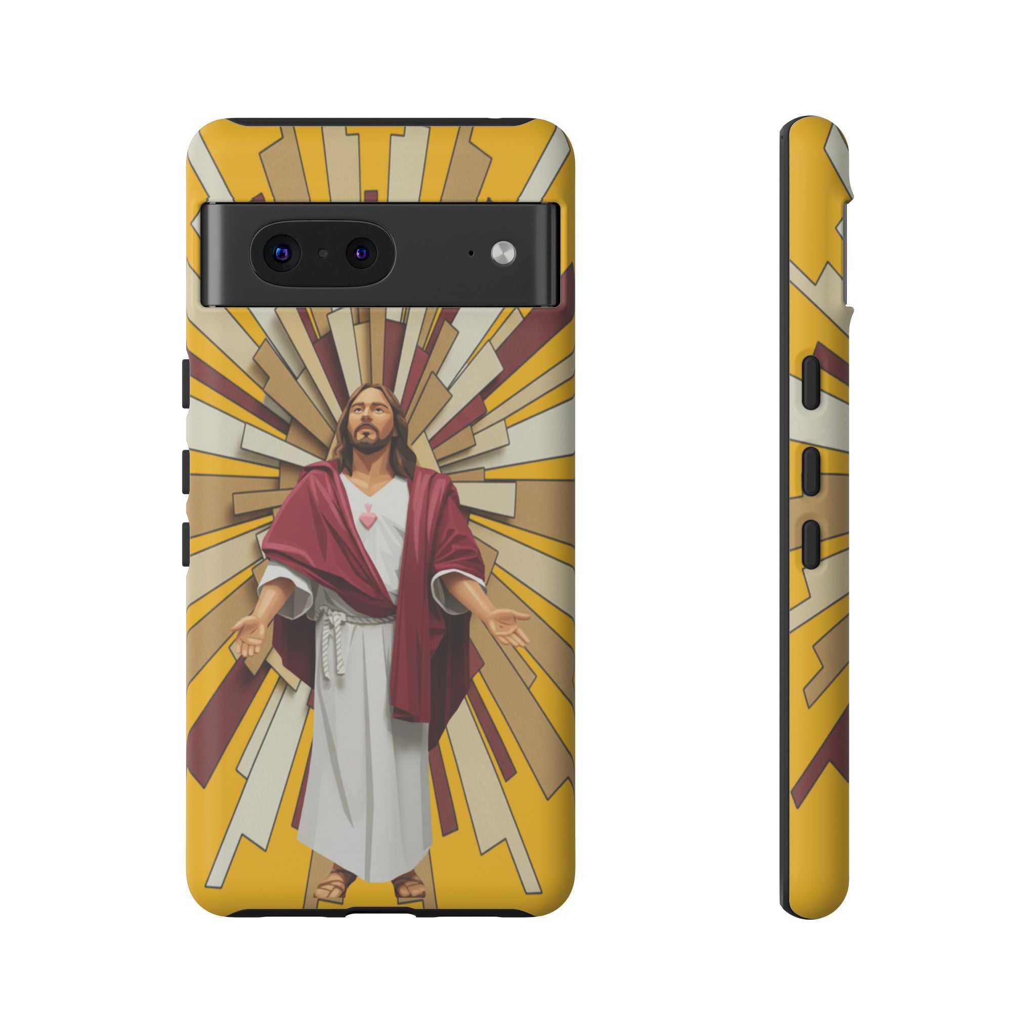 Radiant Jesus Art Phone Case | Christian Faith Inspirational Protective Cover