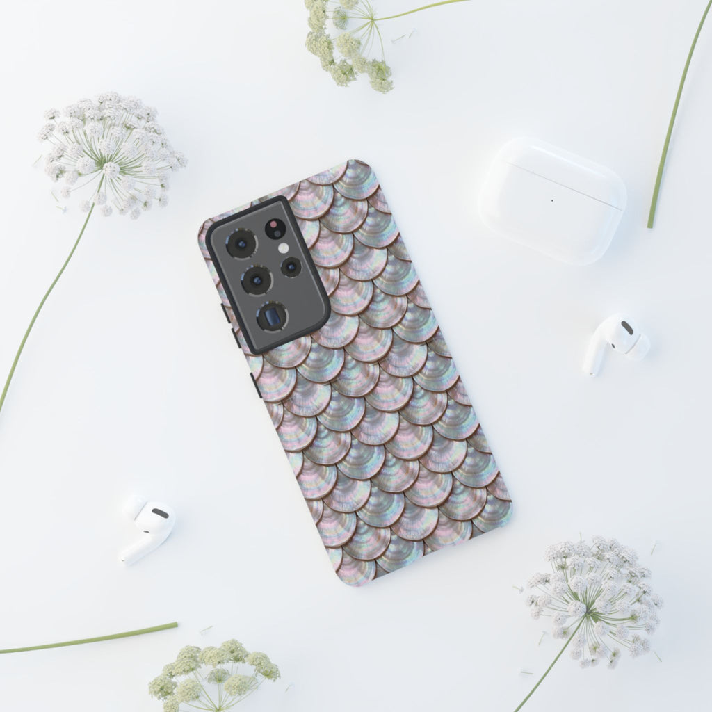 Mother of Pearl Scallop Scale Phone Case — Luxury Galaxy iPhone & Pixel