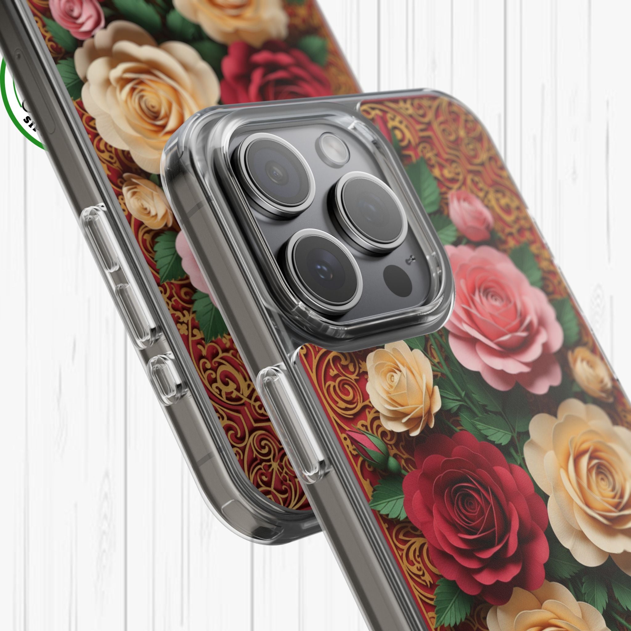 Cut-Paper Rose Bouquet Phone Case