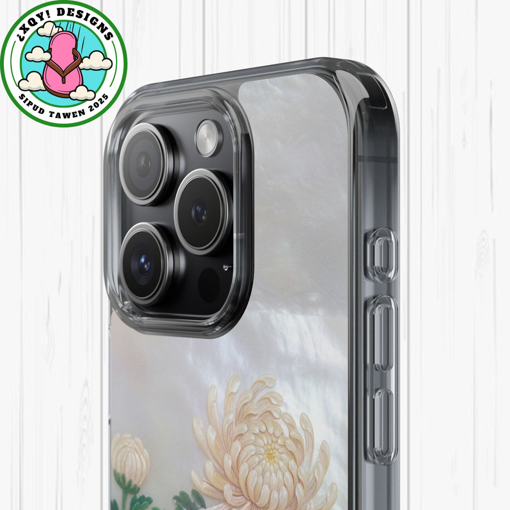Mother of pearl inlay Phone Case Nacre art panel Chinese mother of pearl flowers Chrysanthemum wall art design elegant luxury  gift