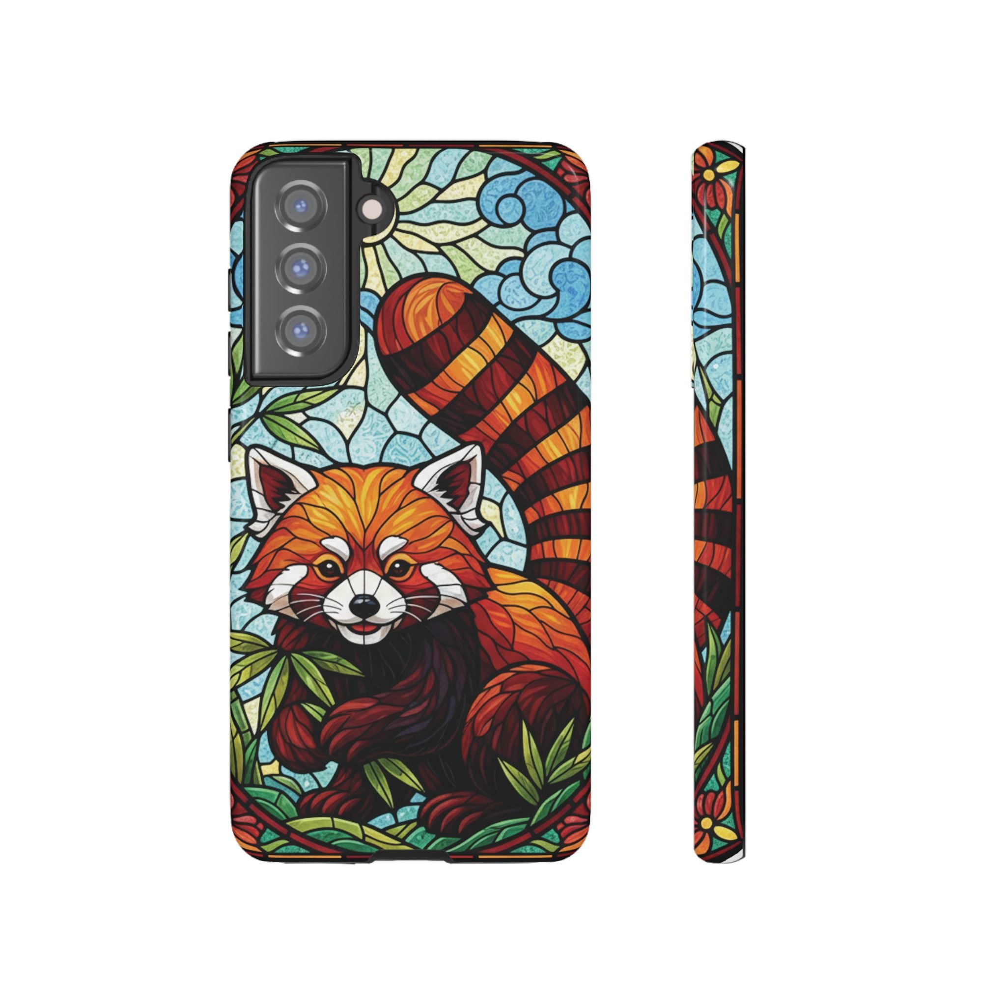 Red Panda Stained Glass Phone Case | Samsung iPhone Pixel