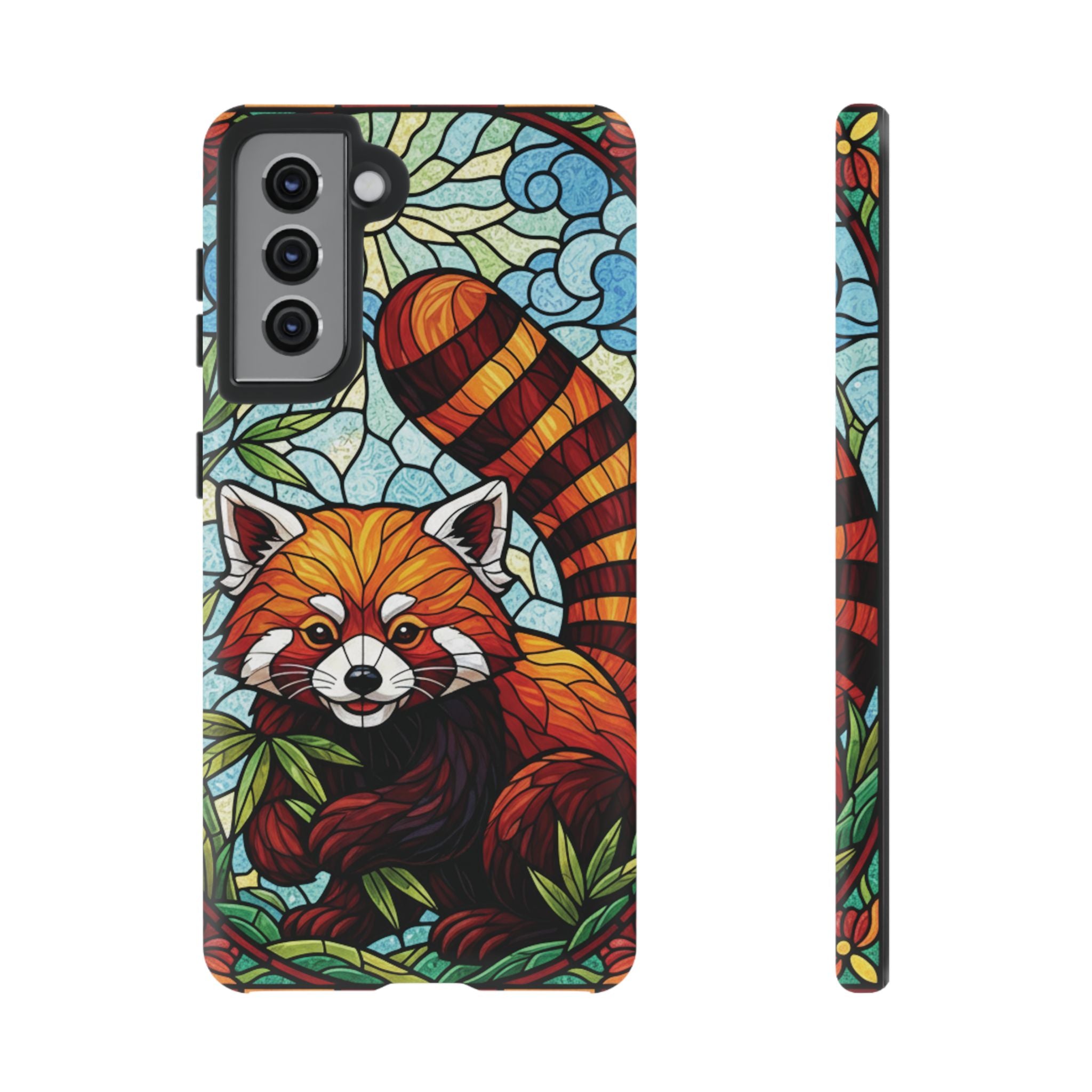 Red Panda Stained Glass Phone Case | Samsung iPhone Pixel