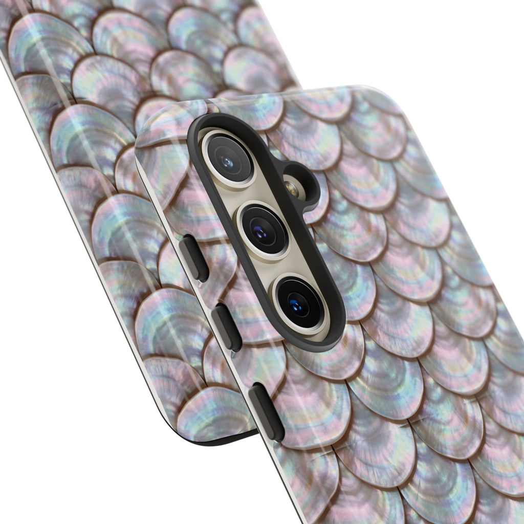 Mother of Pearl Scallop Scale Phone Case — Luxury Galaxy iPhone & Pixel