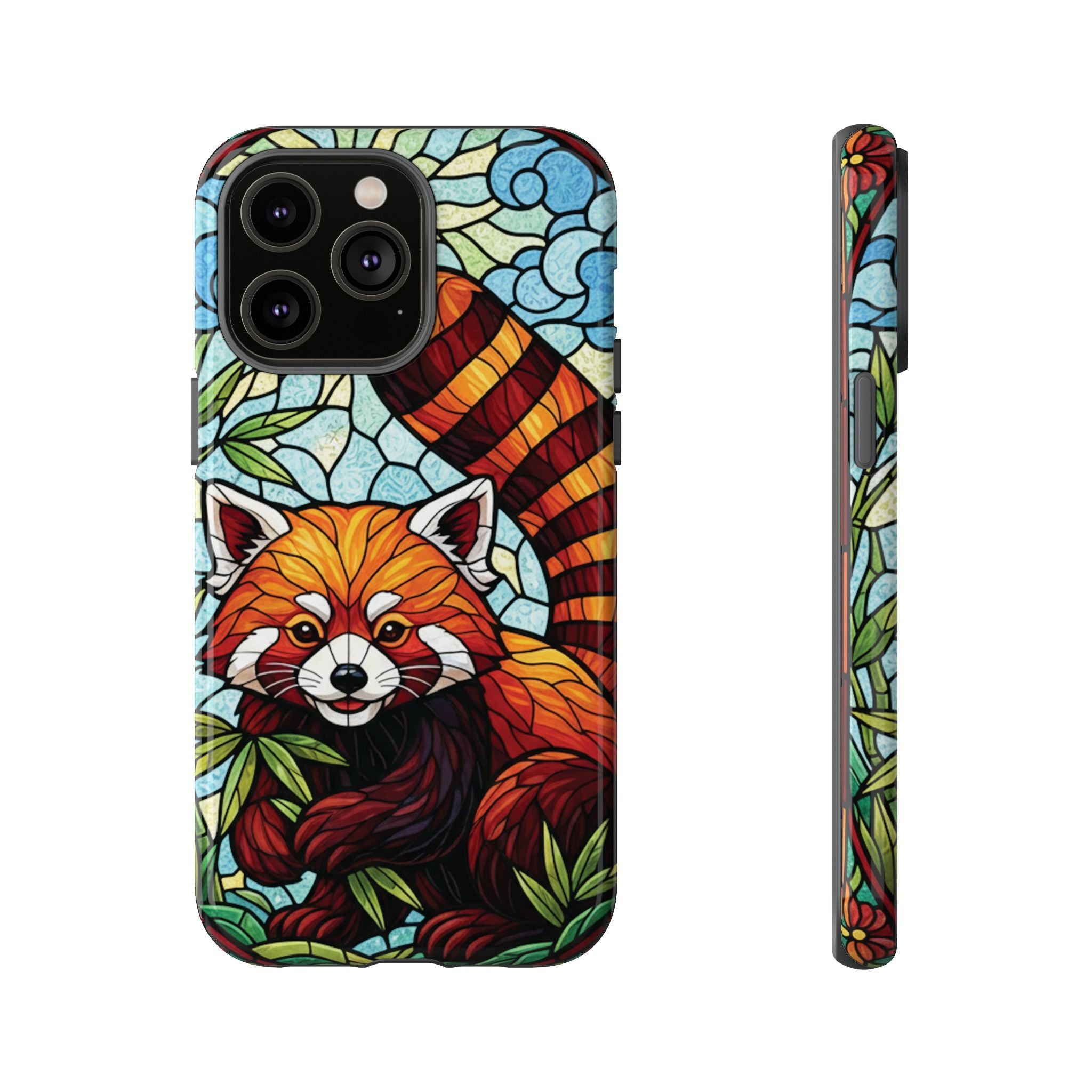 Red Panda Stained Glass Phone Case | Samsung iPhone Pixel