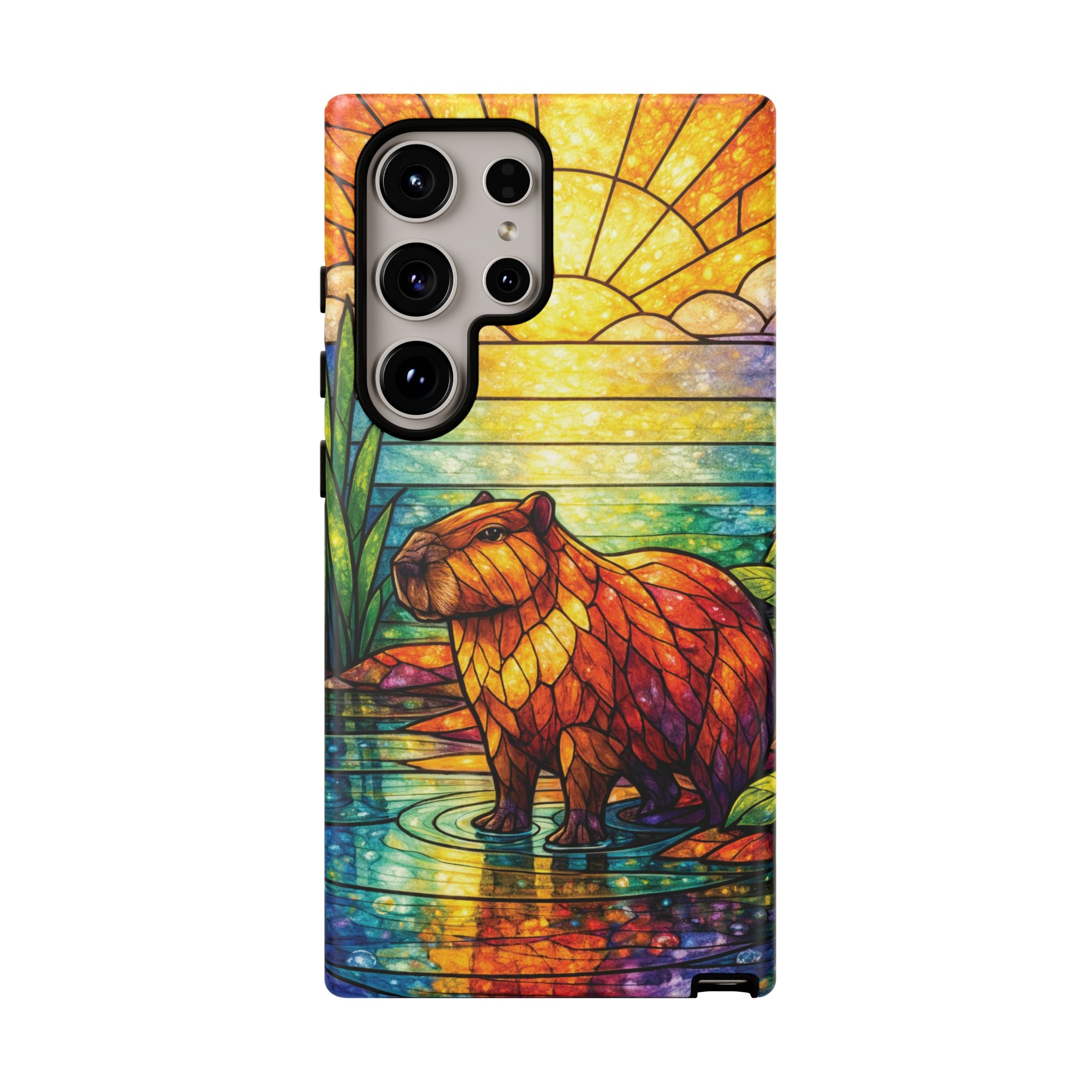 Capybara Stained Glass Galaxy Phone Case — "Tough Cases"