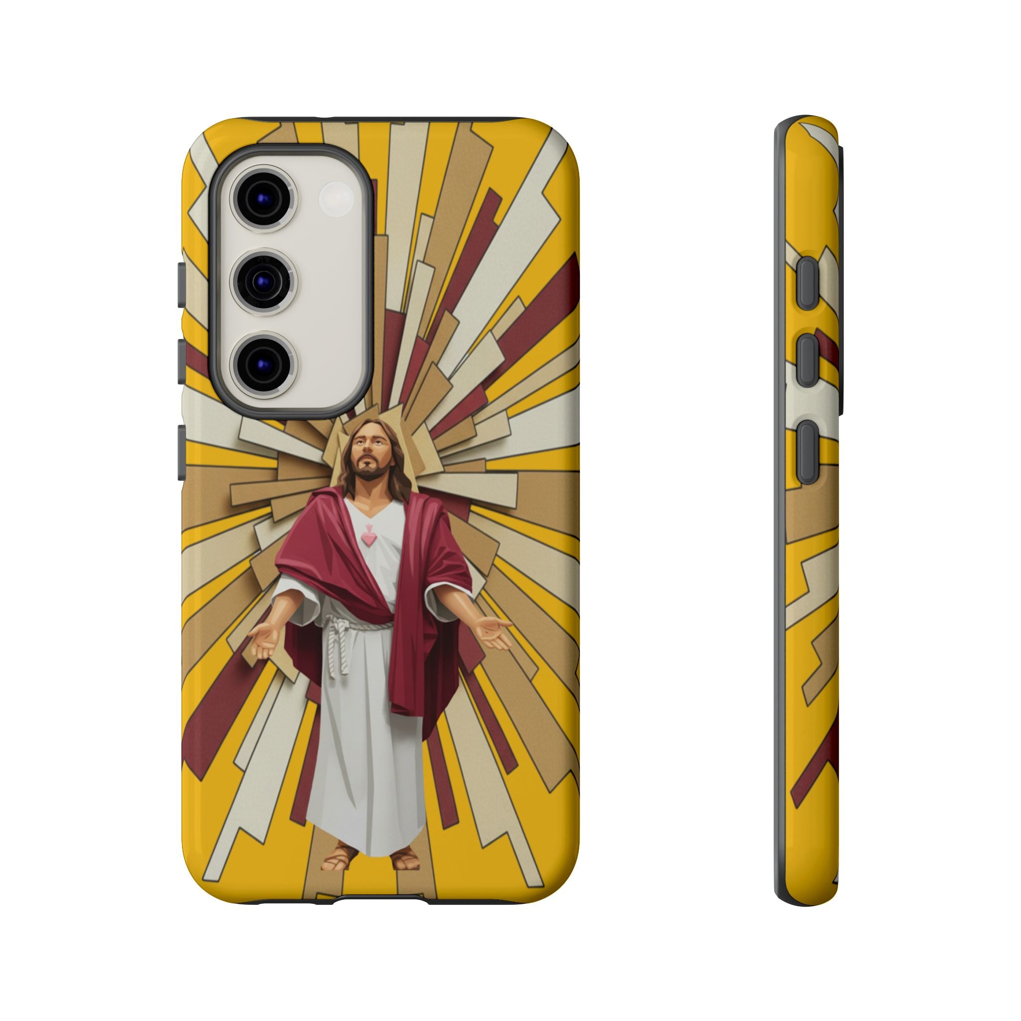 Radiant Jesus Art Phone Case | Christian Faith Inspirational Protective Cover