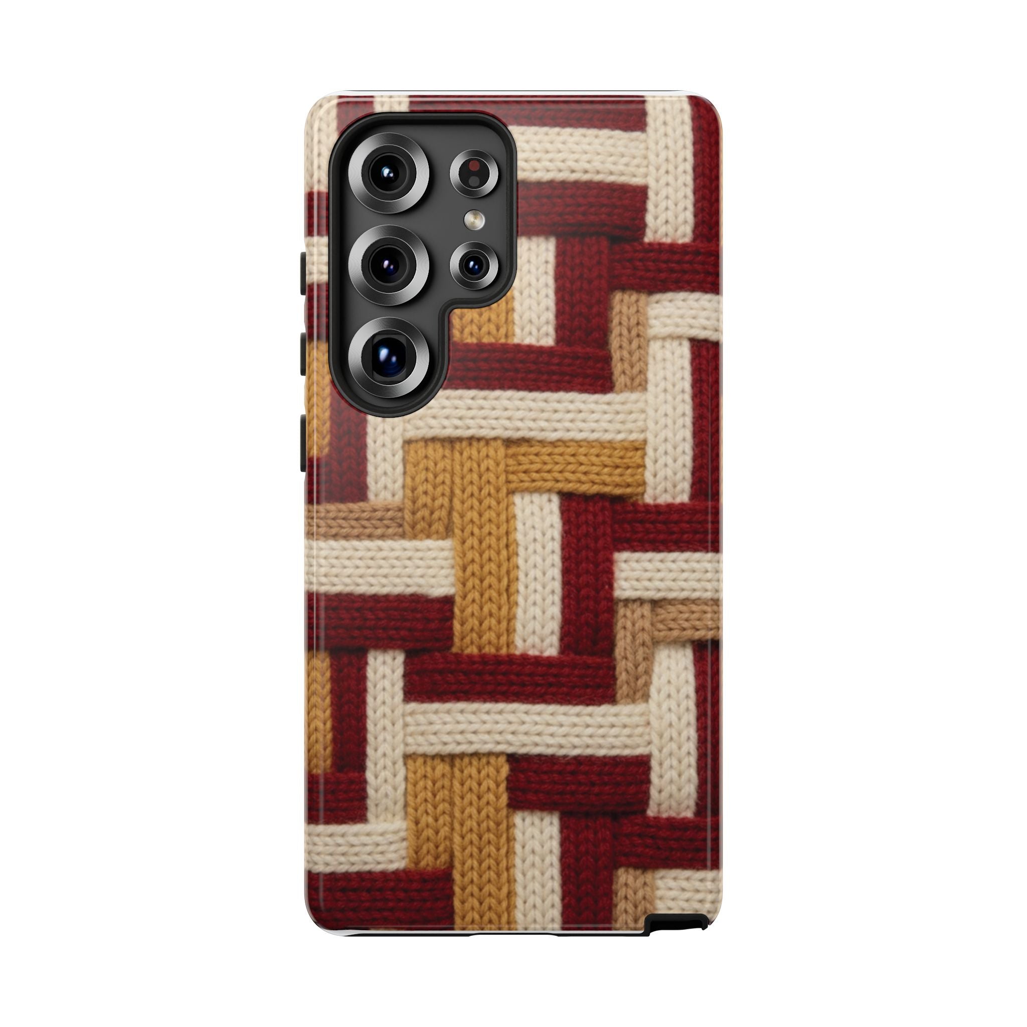 Yarn Pattern Phone Case Cozy Knit Texture Smartphone Protective Cover Elegant Design Mobile Device Cases for Samsung iPhone Pixel Models