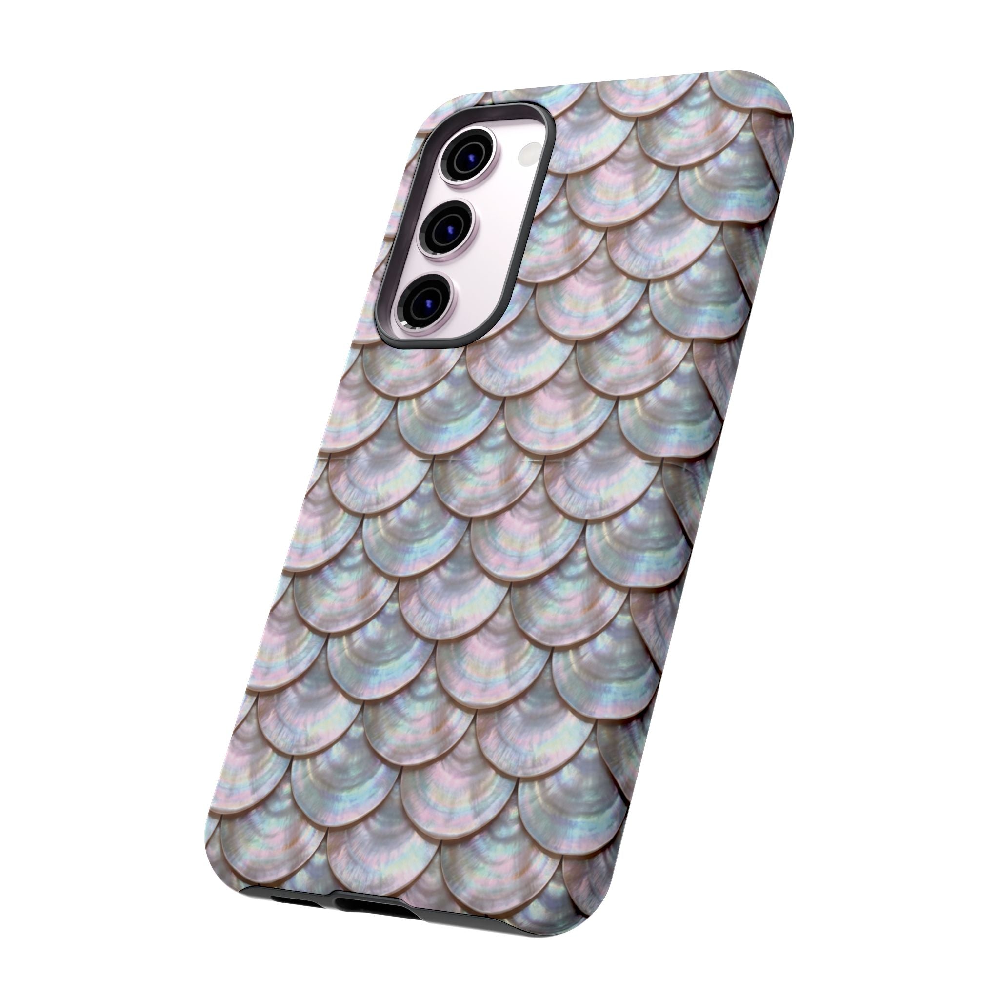 Mother of Pearl Scallop Scale Phone Case — Luxury Galaxy iPhone & Pixel