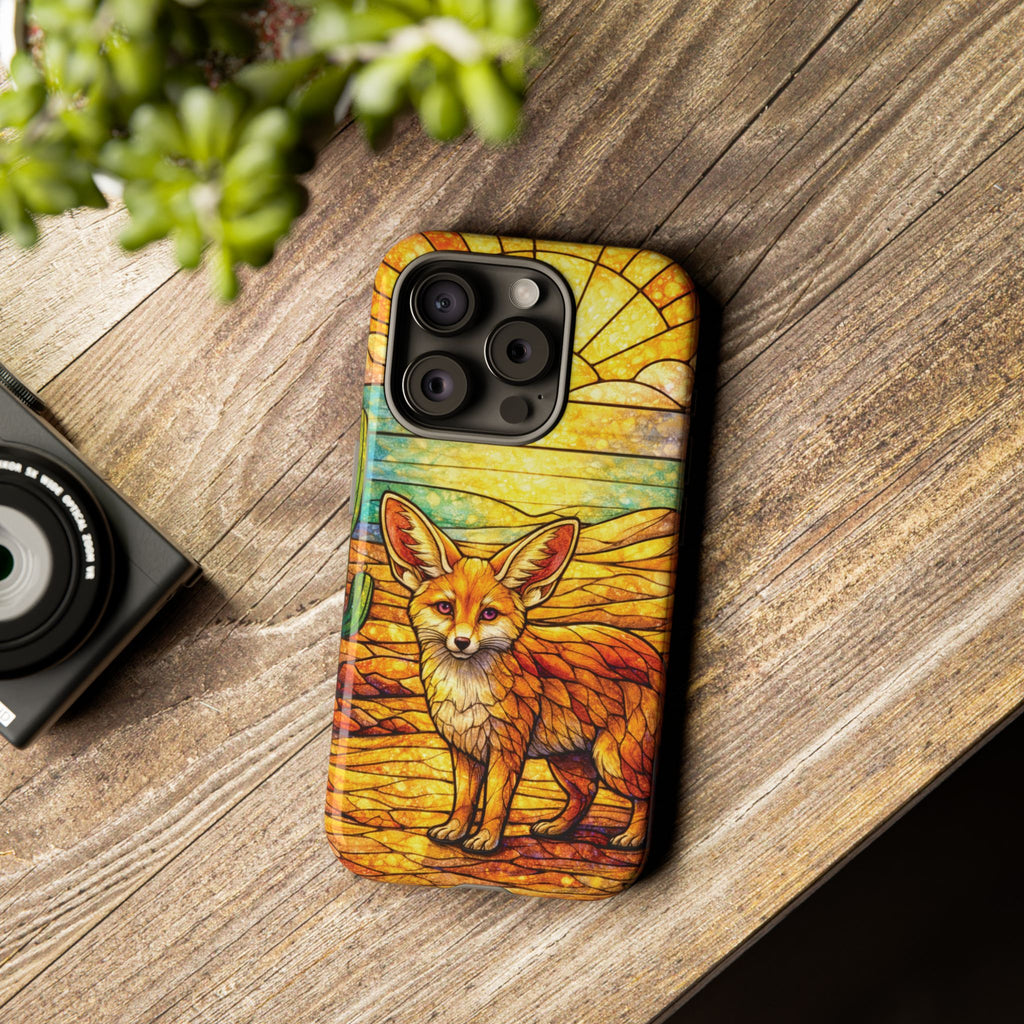 Desert Fox Stained Glass Phone Case — Galaxy & iPhone Pixel Compatible