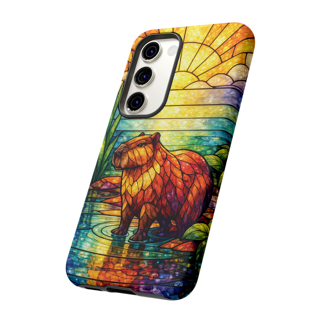 Capybara Stained Glass Galaxy Phone Case — "Tough Cases"