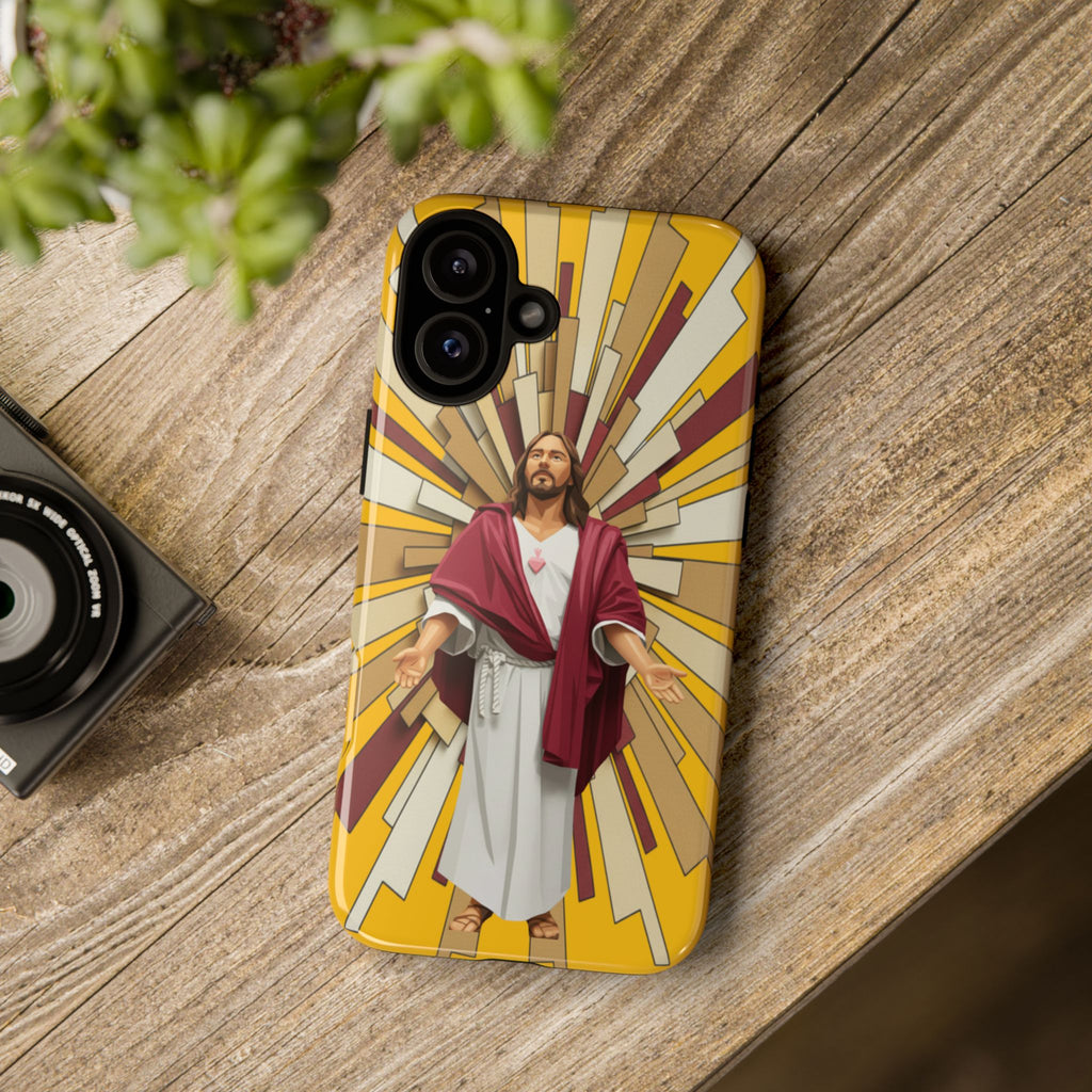 Radiant Jesus Art Phone Case | Christian Faith Inspirational Protective Cover