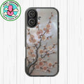 Mother of Pearl Plum Blossom Art Phone Case Nacre Flower Wall Decor Design Iridescent Shell Art Inlay Shimmering Spring Panel Floral Cover