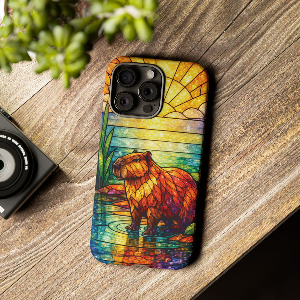 Capybara Stained Glass Galaxy Phone Case — "Tough Cases"