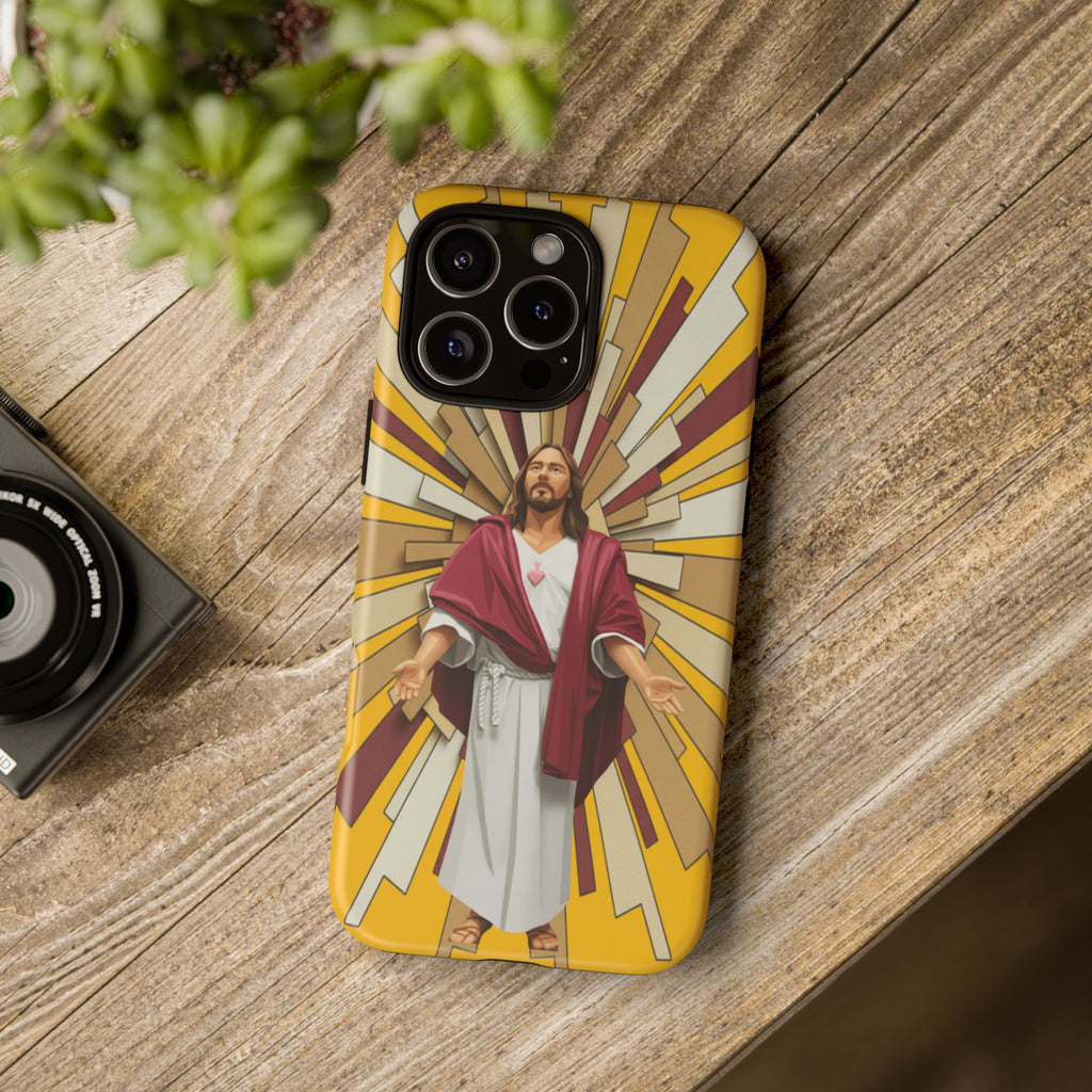 Radiant Jesus Art Phone Case | Christian Faith Inspirational Protective Cover