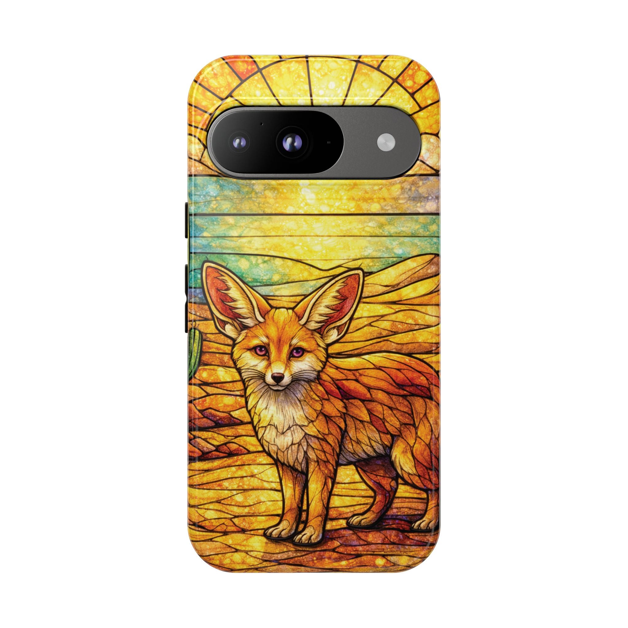 Desert Fox Stained Glass Phone Case — Galaxy & iPhone Pixel Compatible