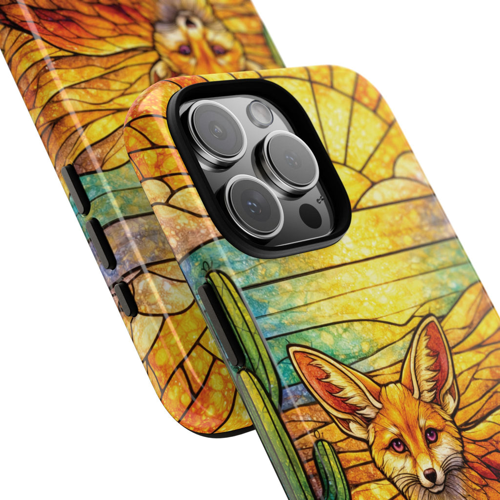 Desert Fox Stained Glass Phone Case — Galaxy & iPhone Pixel Compatible