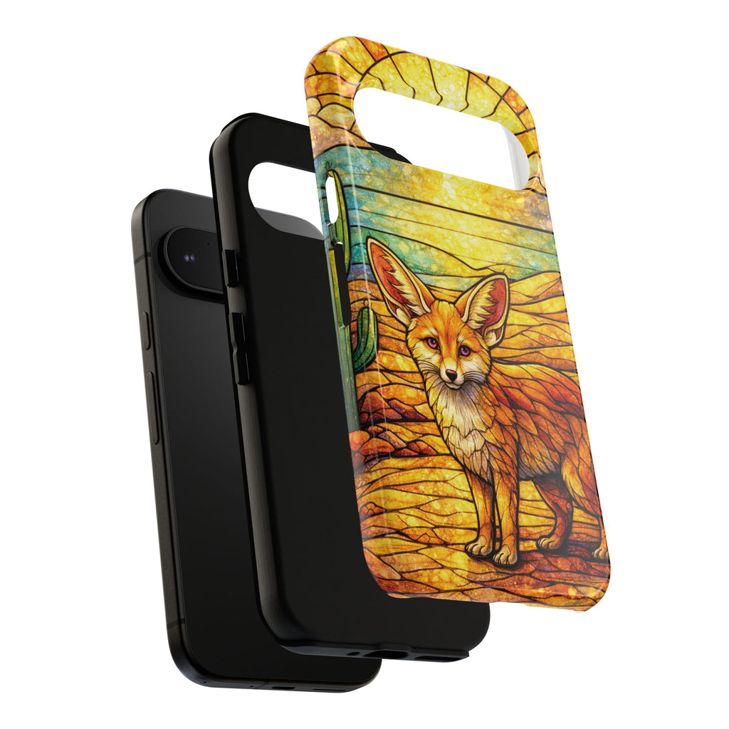 Desert Fox Stained Glass Phone Case — Galaxy & iPhone Pixel Compatible