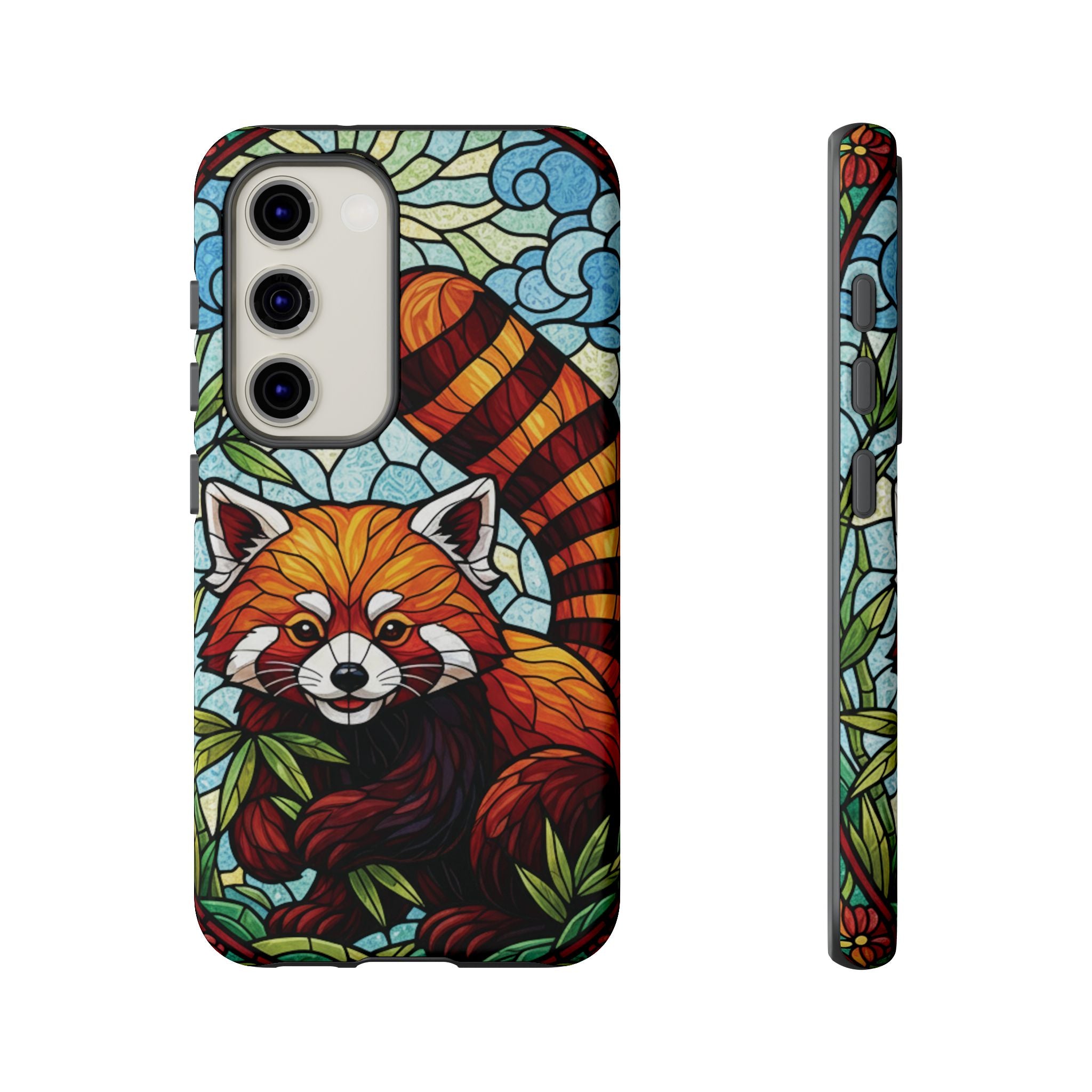 Red Panda Stained Glass Phone Case | Samsung iPhone Pixel