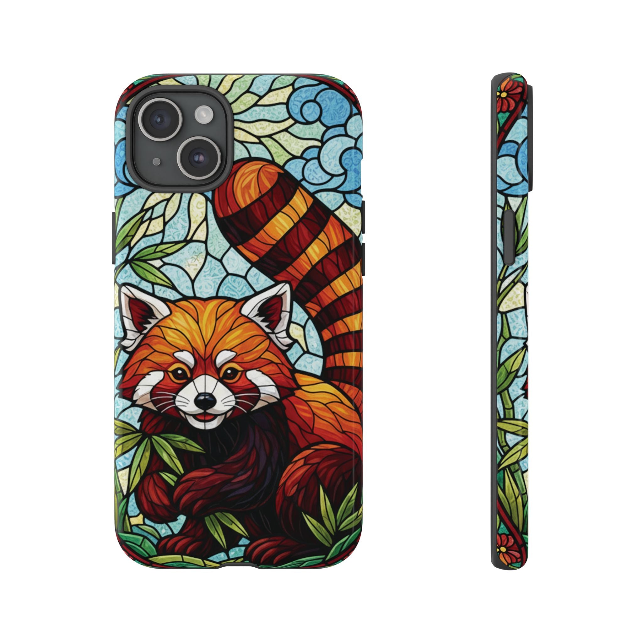 Red Panda Stained Glass Phone Case | Samsung iPhone Pixel