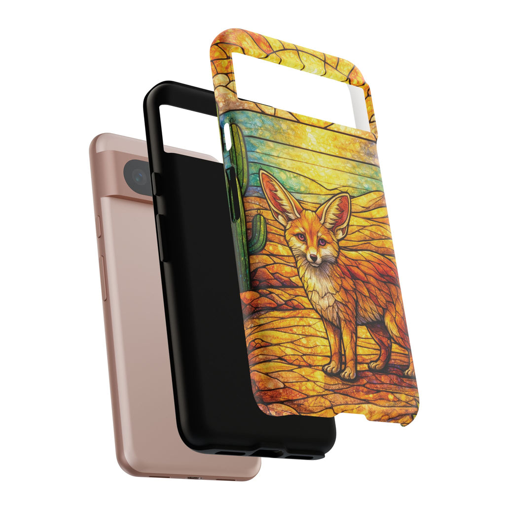 Desert Fox Stained Glass Phone Case — Galaxy & iPhone Pixel Compatible