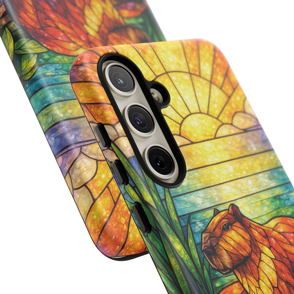 Capybara Stained Glass Galaxy Phone Case — "Tough Cases"