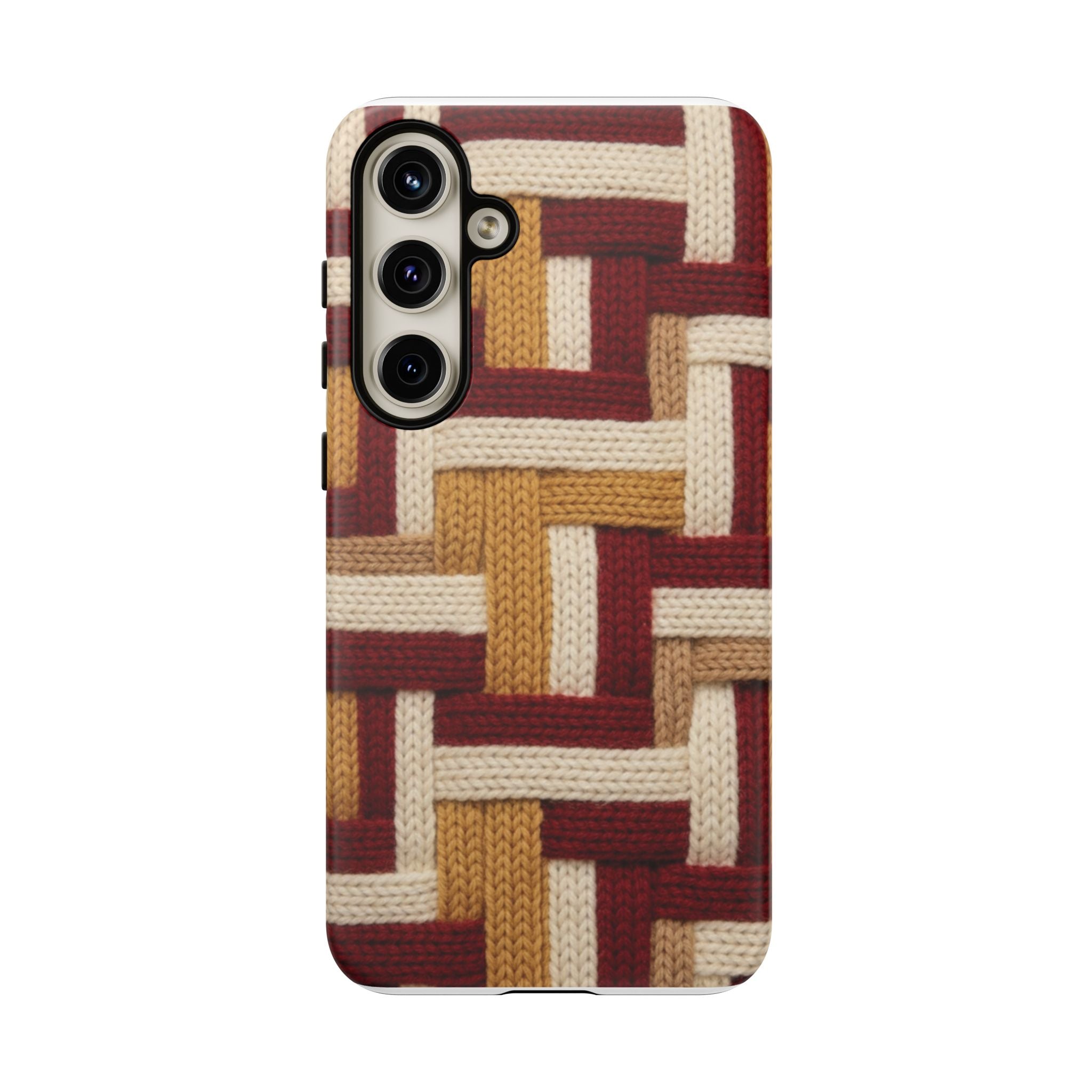 Yarn Pattern Phone Case Cozy Knit Texture Smartphone Protective Cover Elegant Design Mobile Device Cases for Samsung iPhone Pixel Models