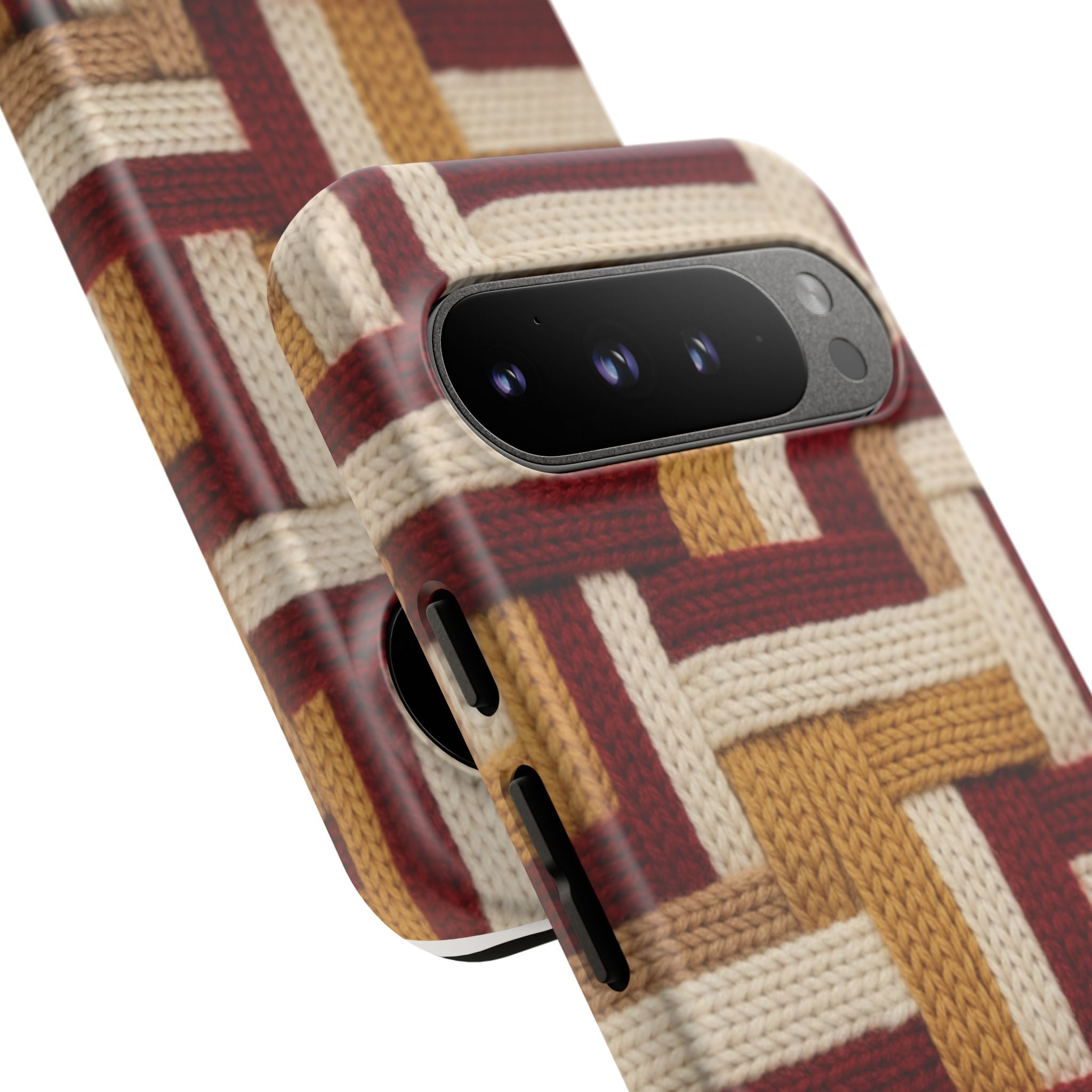 Yarn Pattern Phone Case Cozy Knit Texture Smartphone Protective Cover Elegant Design Mobile Device Cases for Samsung iPhone Pixel Models