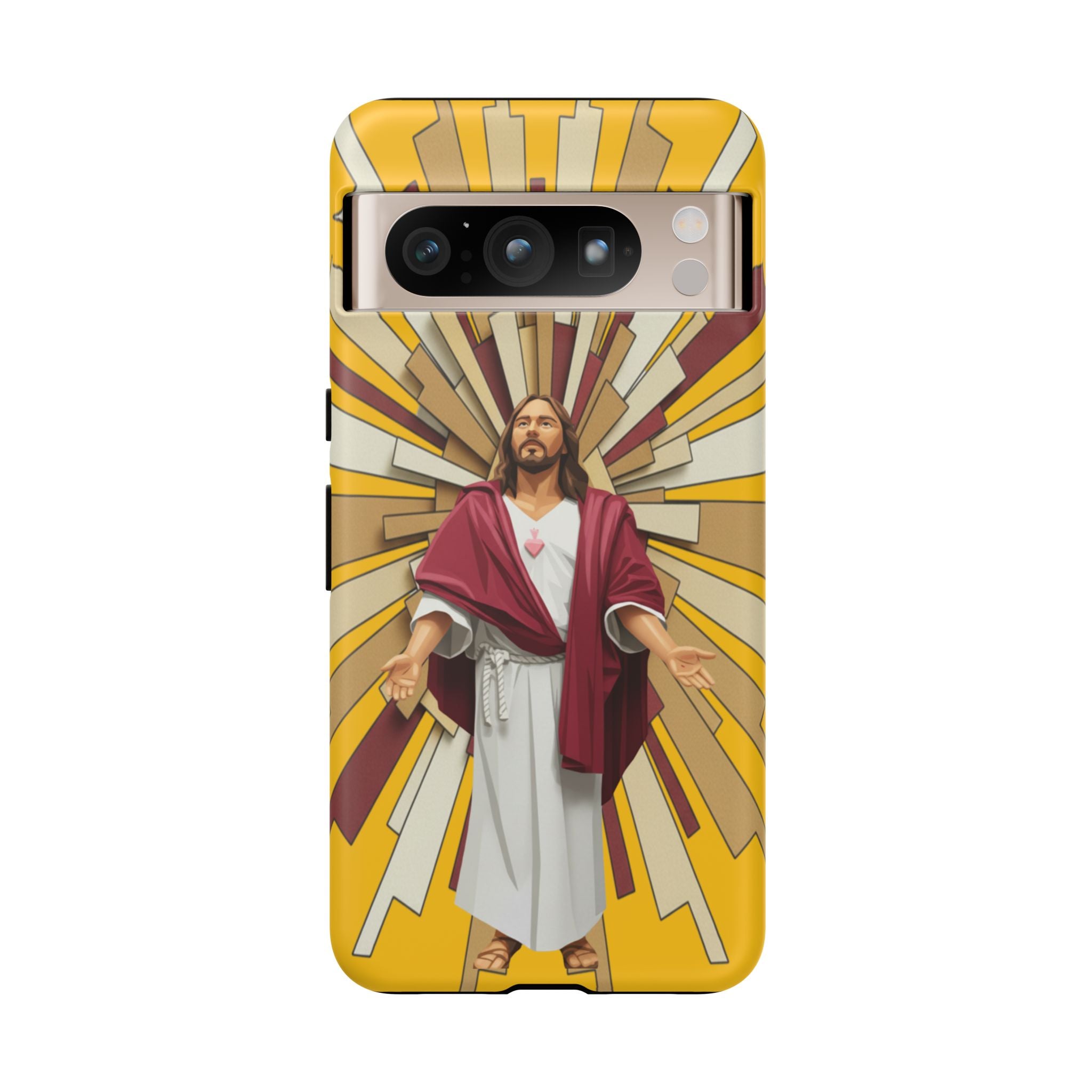 Radiant Jesus Art Phone Case | Christian Faith Inspirational Protective Cover
