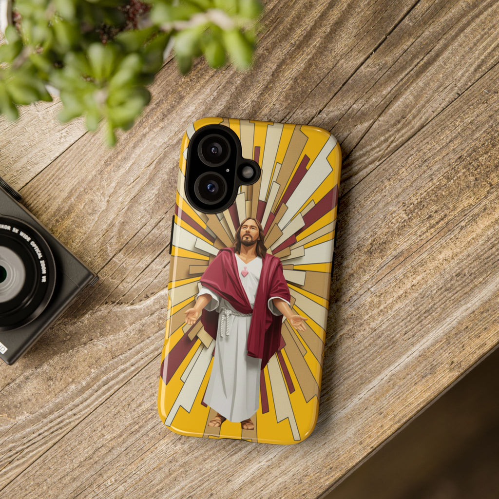 Radiant Jesus Art Phone Case | Christian Faith Inspirational Protective Cover