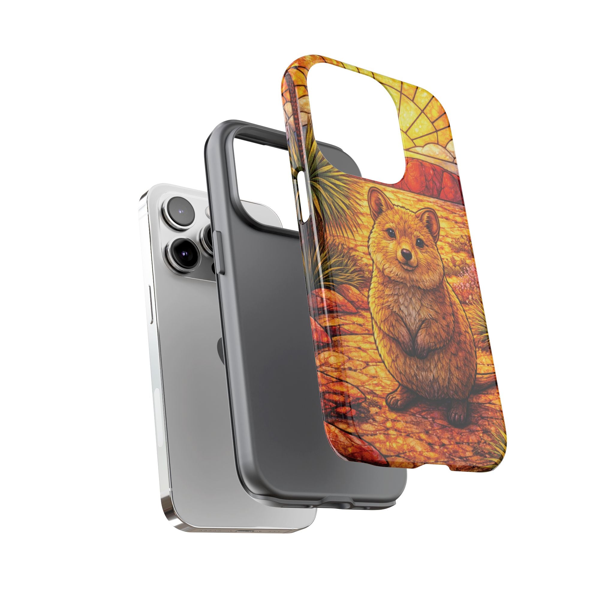 Quokka Stained-Glass Phone Case — Galaxy, iPhone & Pixel