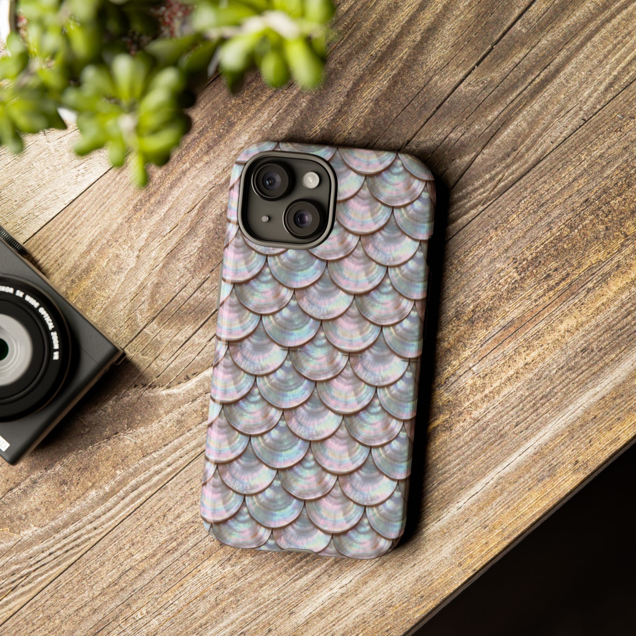 Mother of Pearl Scallop Scale Phone Case — Luxury Galaxy iPhone & Pixel