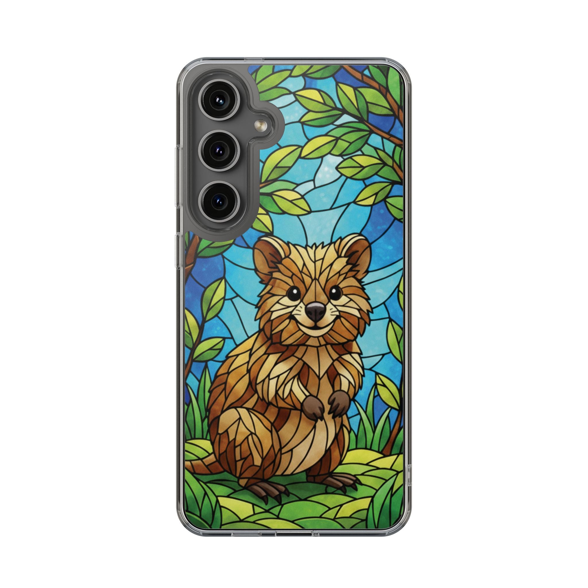 Quokka Phone Case Design Art Mobile Cover Phone Protection Device Skin Animal Print Stained Glass Art Australian Wildlife Gift Idea Phone