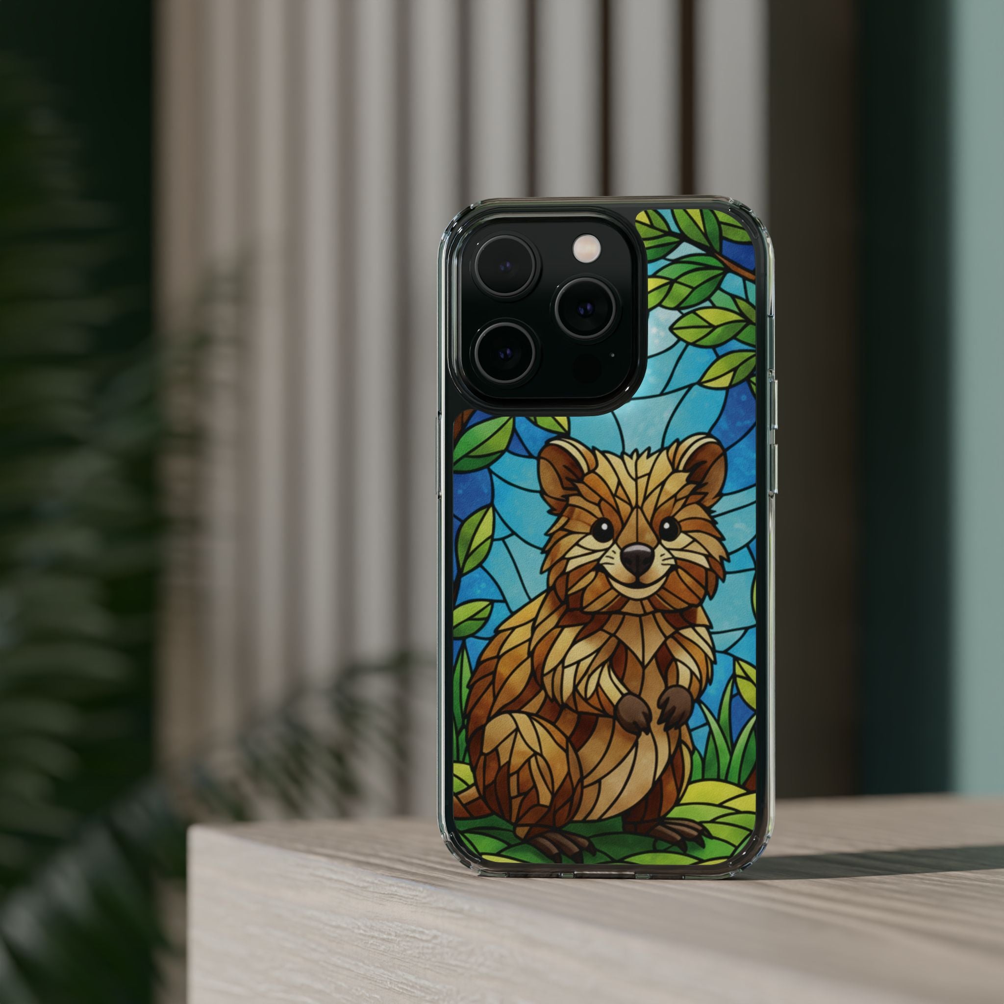 Quokka Phone Case Design Art Mobile Cover Phone Protection Device Skin Animal Print Stained Glass Art Australian Wildlife Gift Idea Phone