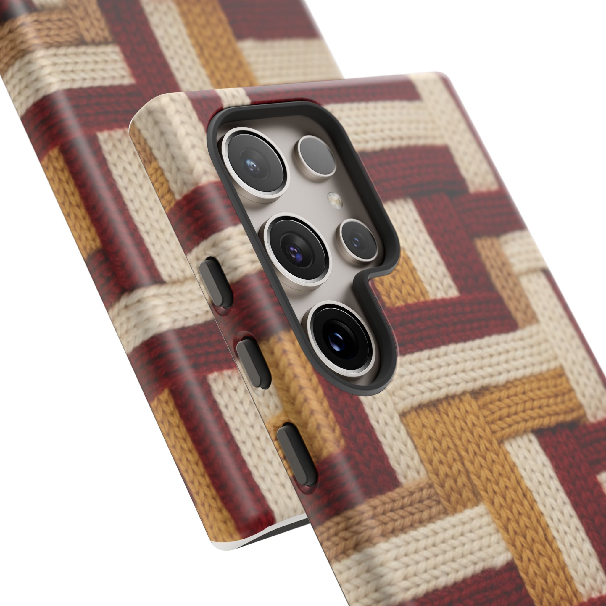 Yarn Pattern Phone Case Cozy Knit Texture Smartphone Protective Cover Elegant Design Mobile Device Cases for Samsung iPhone Pixel Models