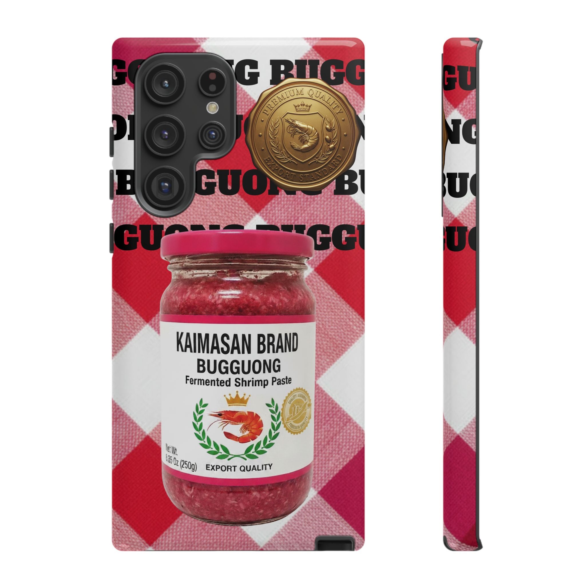 Red Gingham Phone Case Filipino Food Lover Gingham Pattern Phone Accessory Foodie Philippine Cuisine Lover Gift for Foodies