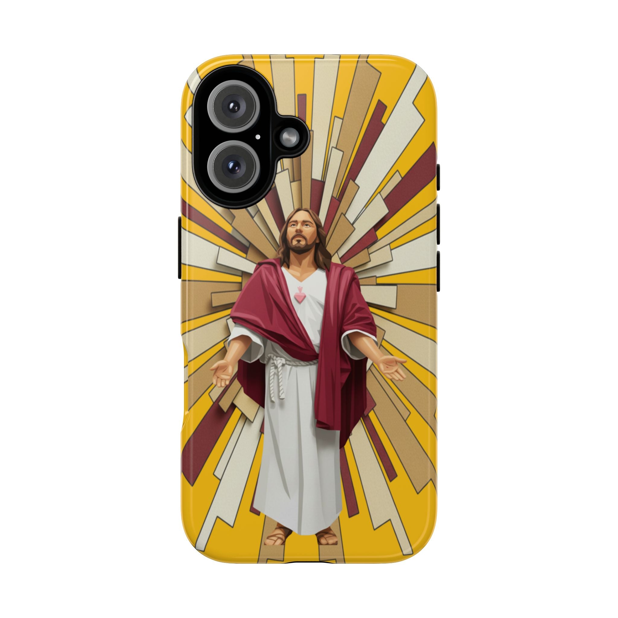 Radiant Jesus Art Phone Case | Christian Faith Inspirational Protective Cover