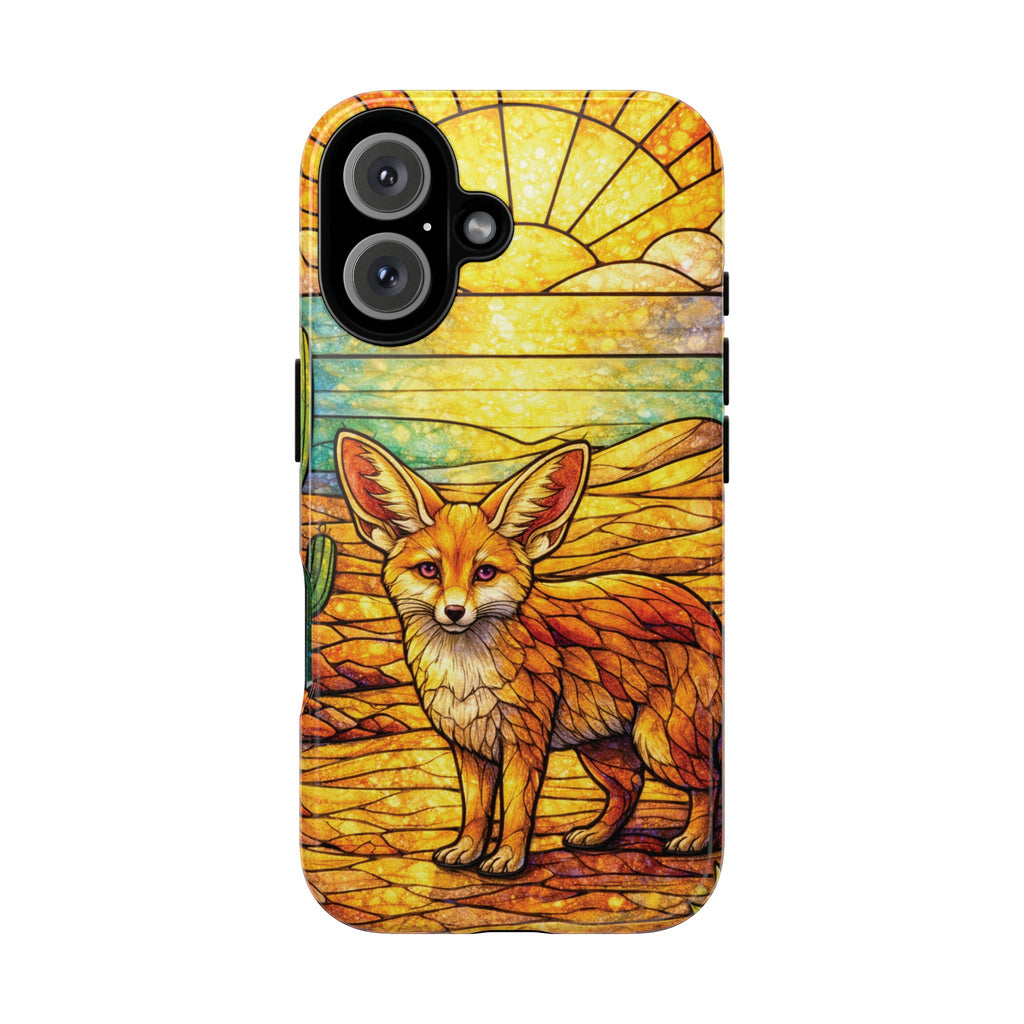 Desert Fox Stained Glass Phone Case — Galaxy & iPhone Pixel Compatible