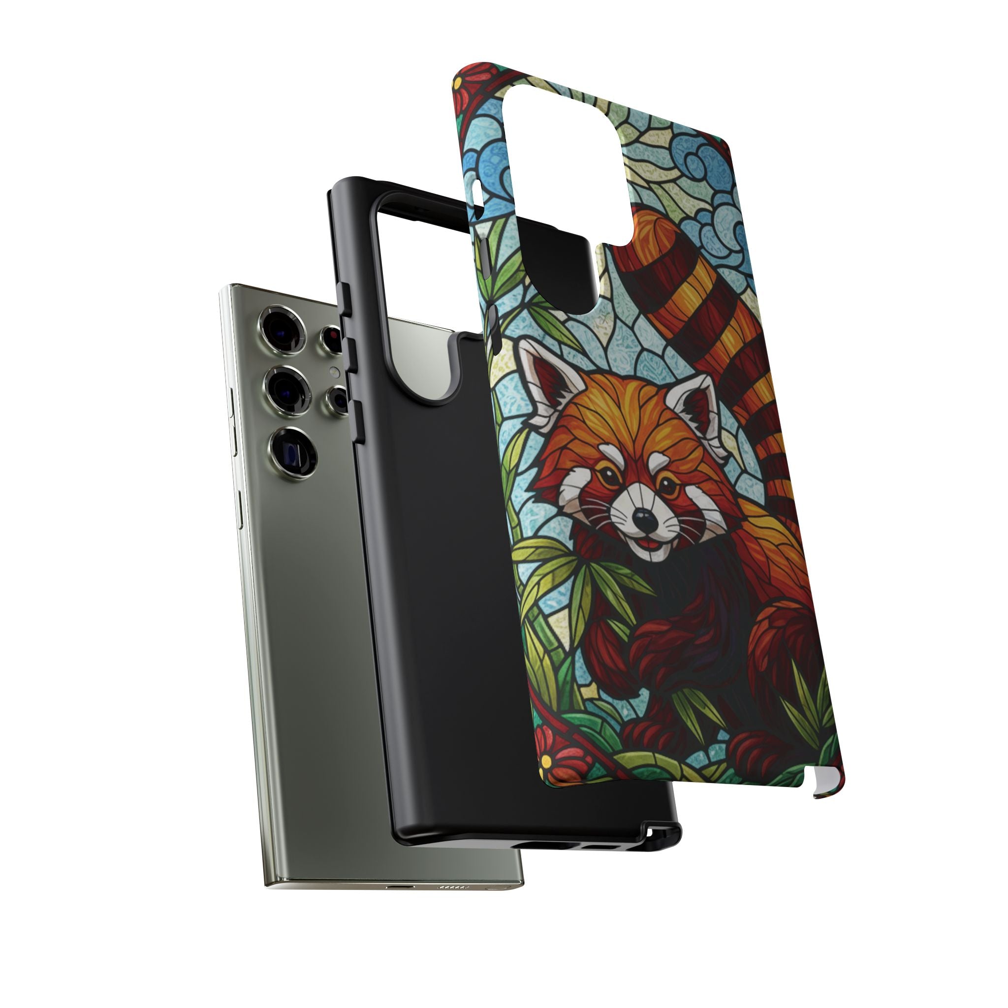 Red Panda Stained Glass Phone Case | Samsung iPhone Pixel