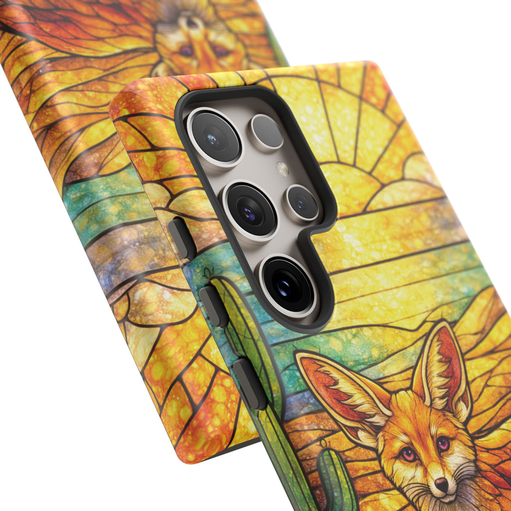Desert Fox Stained Glass Phone Case — Galaxy & iPhone Pixel Compatible