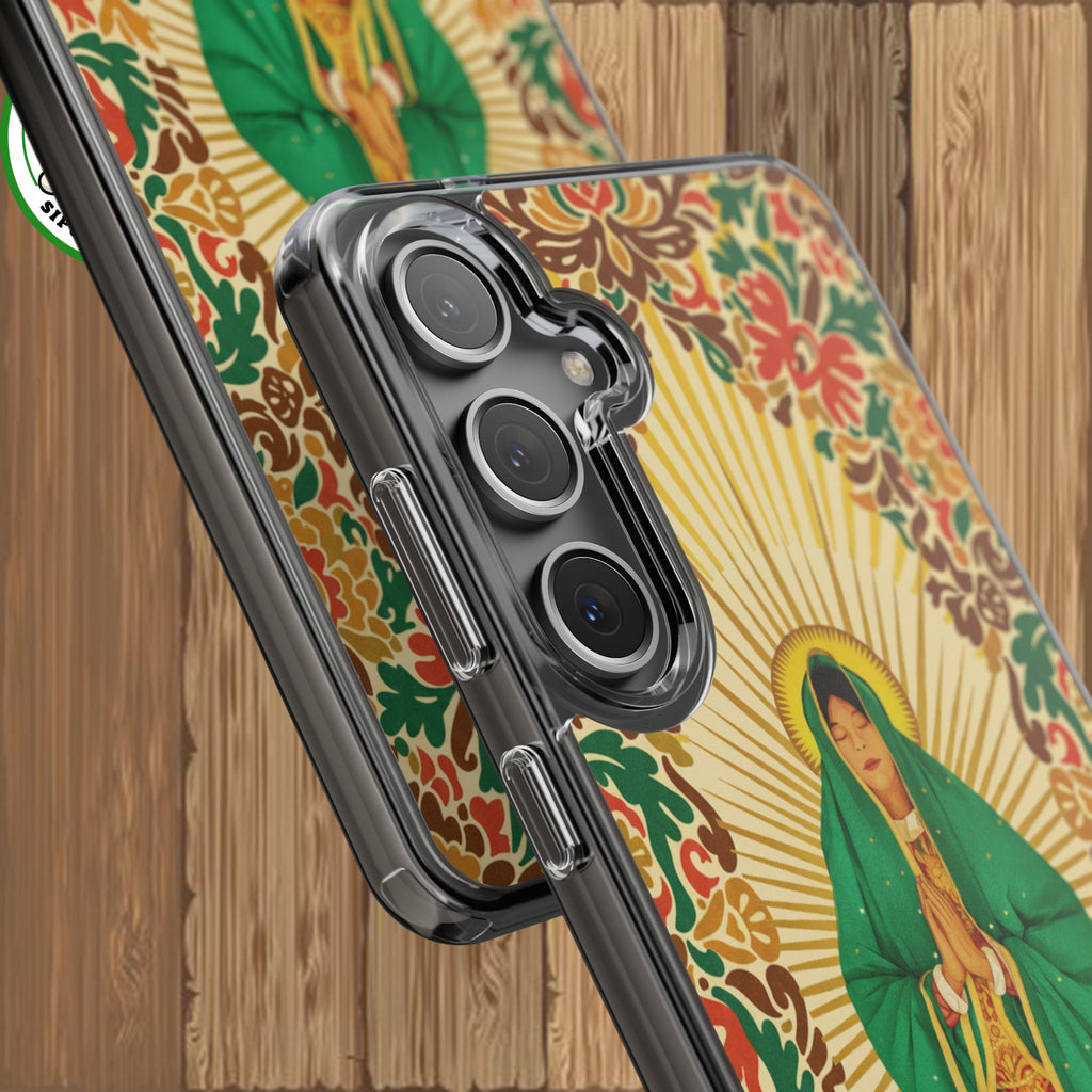 Virgin of Guadalupe Phone Case — Cut-Paper Style Religious Christian iPhone Samsung Pixel