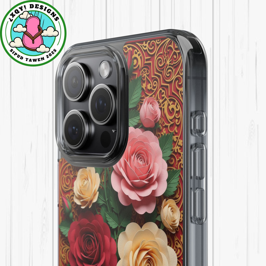 Cut-Paper Rose Bouquet Phone Case