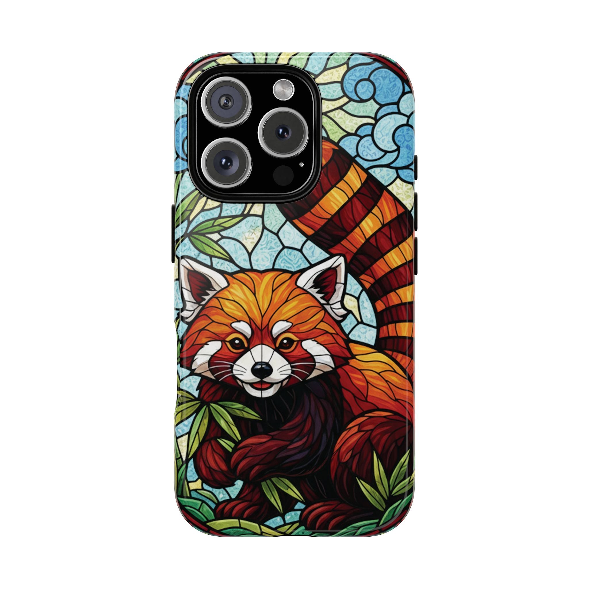 Red Panda Stained Glass Phone Case | Samsung iPhone Pixel