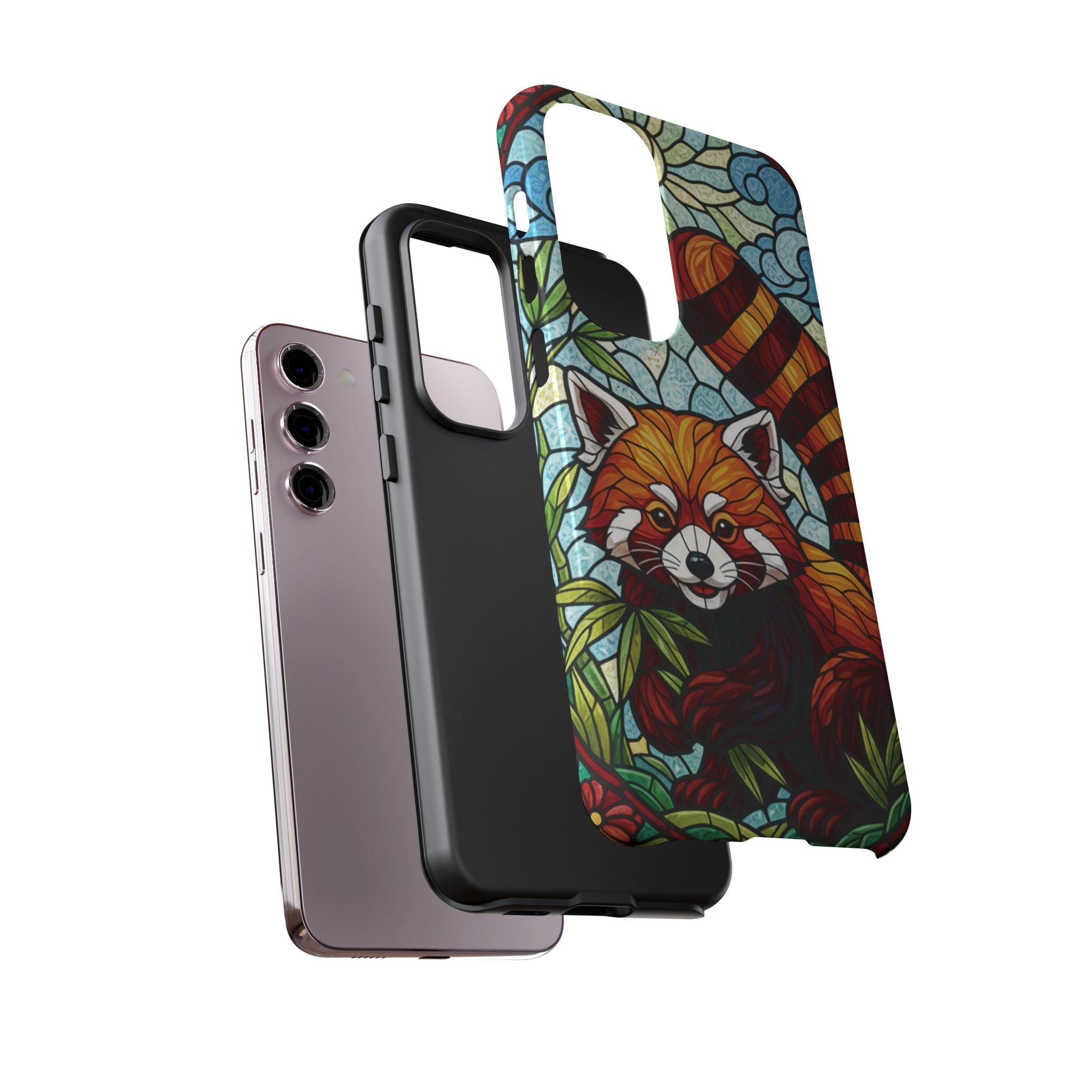 Red Panda Stained Glass Phone Case | Samsung iPhone Pixel