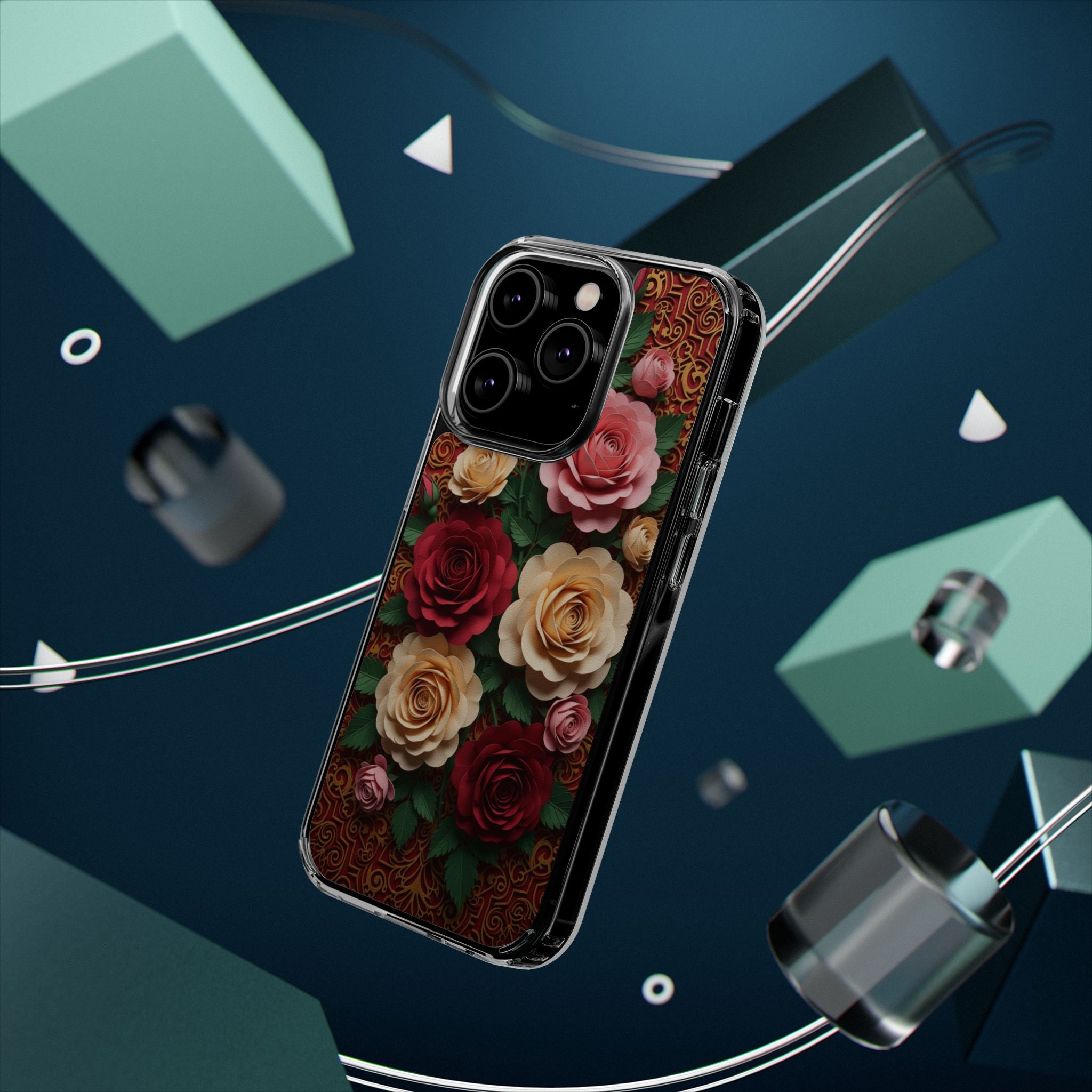 Cut-Paper Rose Bouquet Phone Case