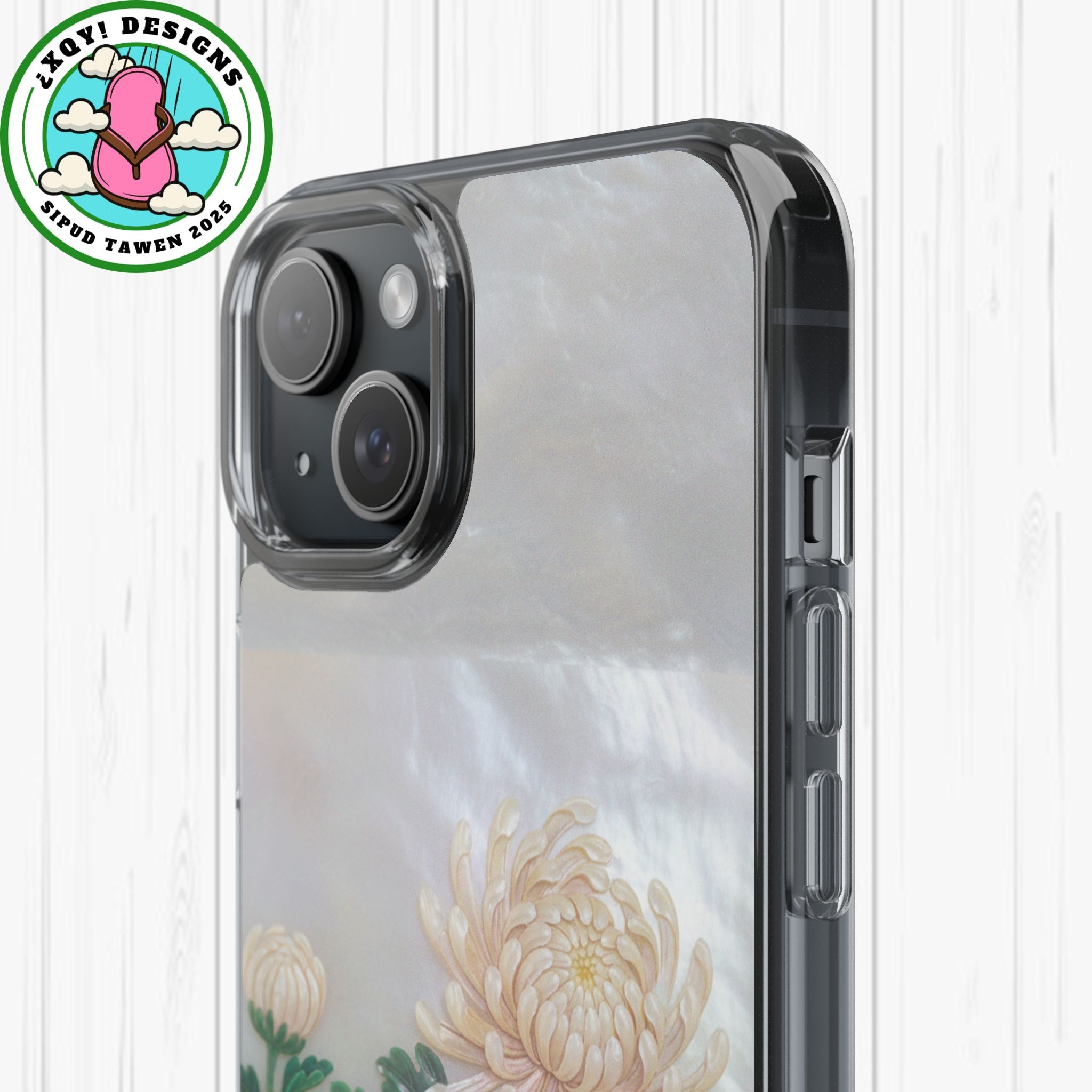 Mother of pearl inlay Phone Case Nacre art panel Chinese mother of pearl flowers Chrysanthemum wall art design elegant luxury  gift